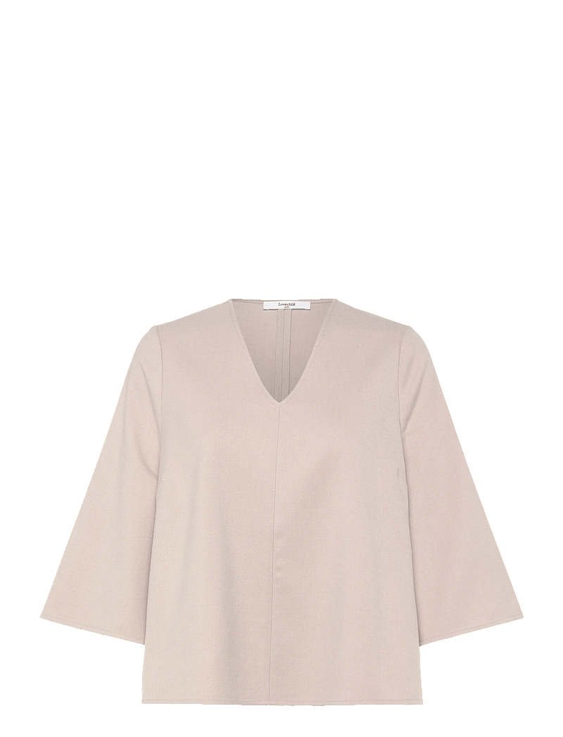 Lovechild 1979 - Maren Blouse - short-sleeved blouses - 727 taupe grey - 0