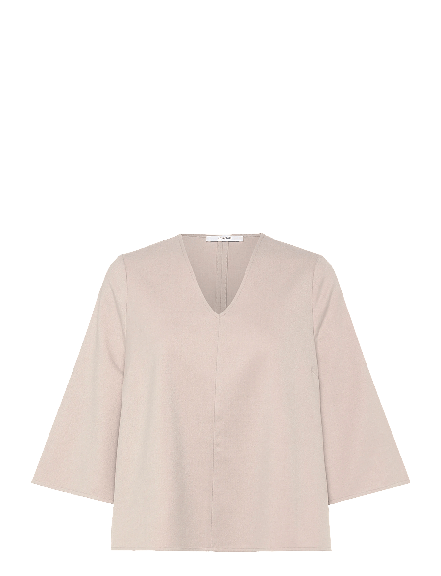 Lovechild 1979 - Maren Blouse - kortærmede bluser - 727 taupe grey - 1