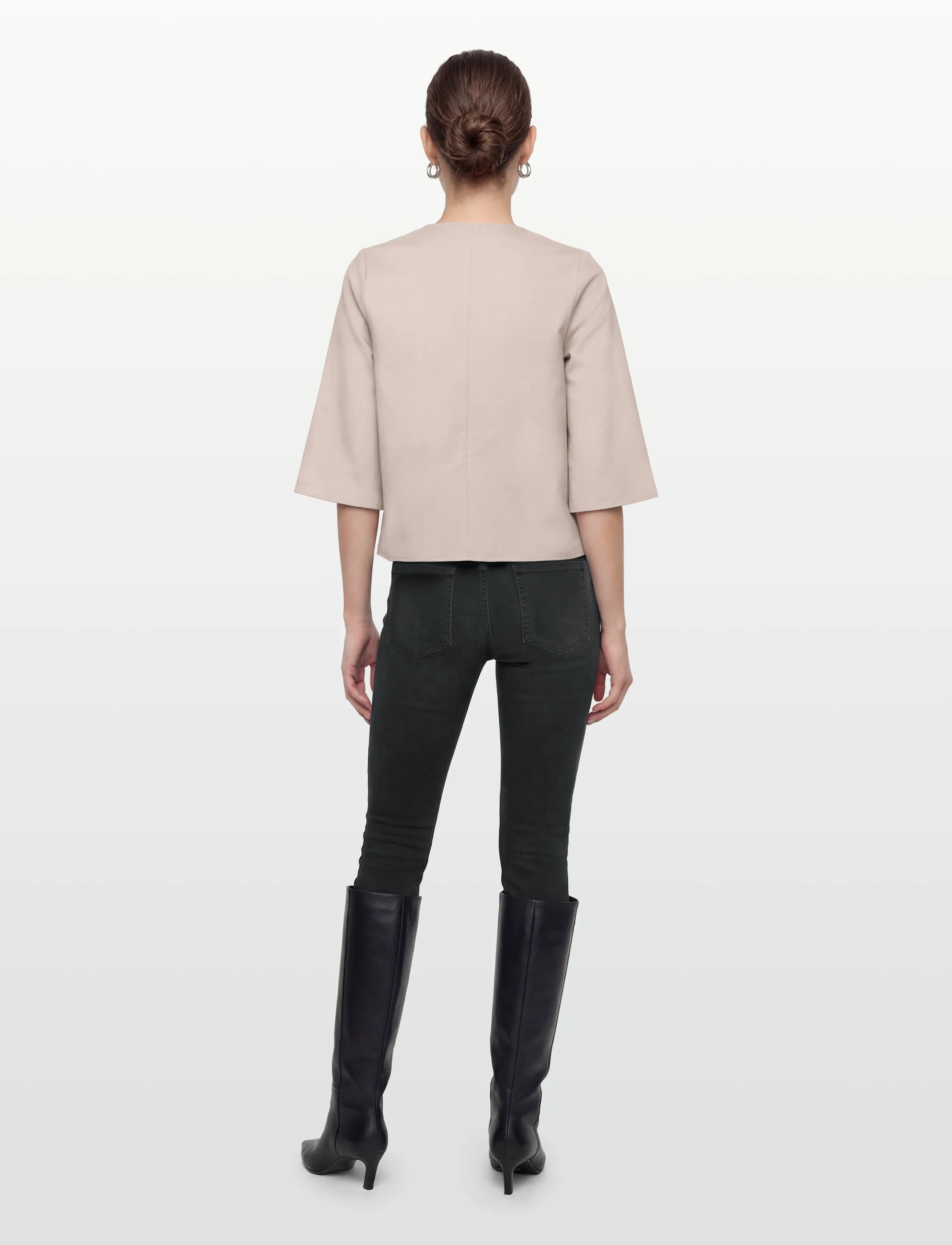 Lovechild 1979 - Maren Blouse - kortærmede bluser - 727 taupe grey - 4