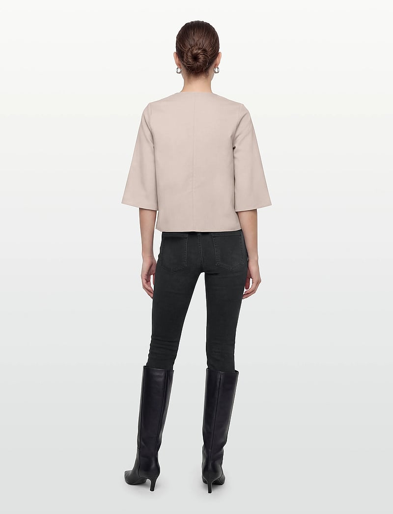 Lovechild 1979 - Maren Blouse - kurzämlige blusen - 727 taupe grey - 4