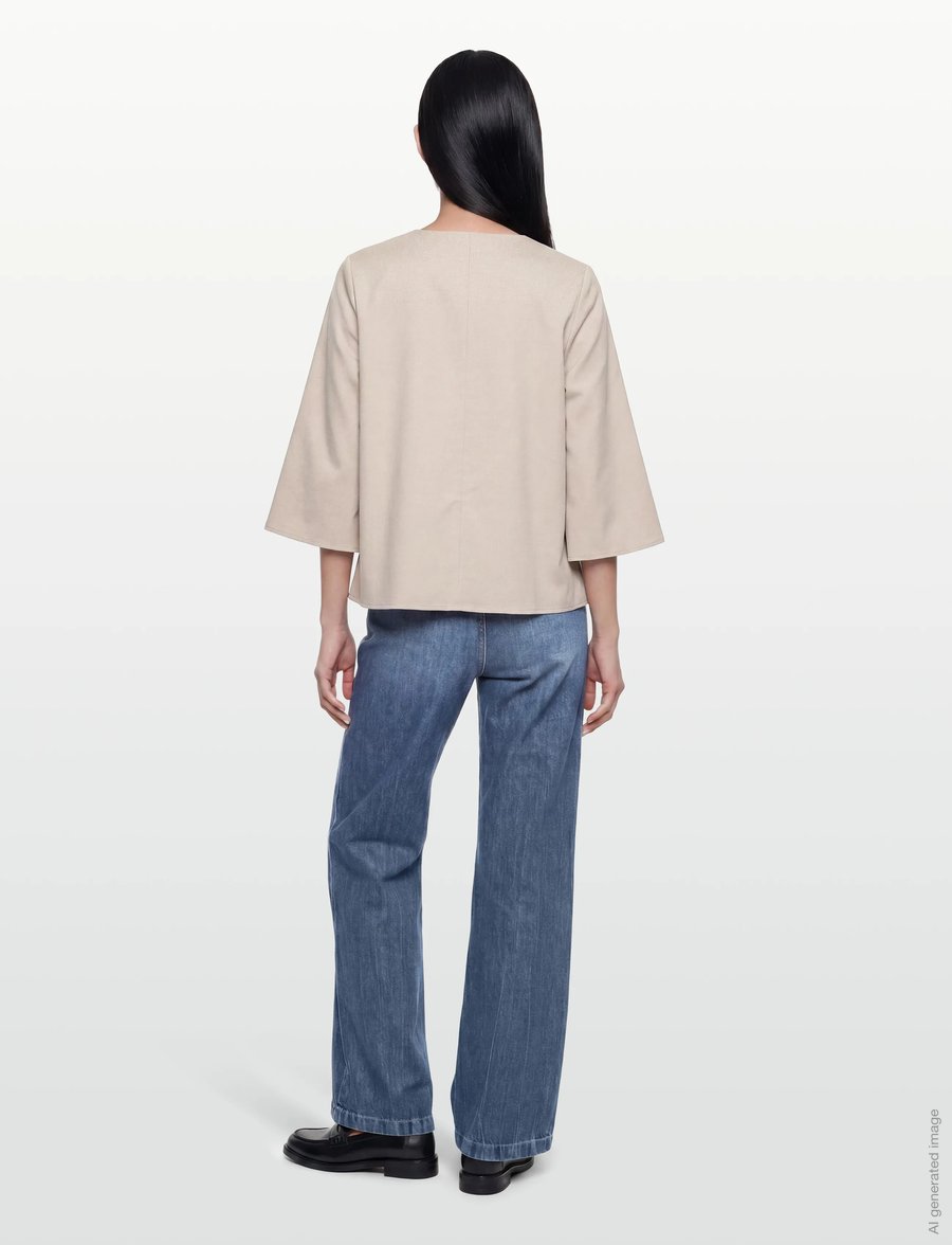 Lovechild 1979 - Maren Blouse - kortærmede bluser - 727 taupe grey - 4