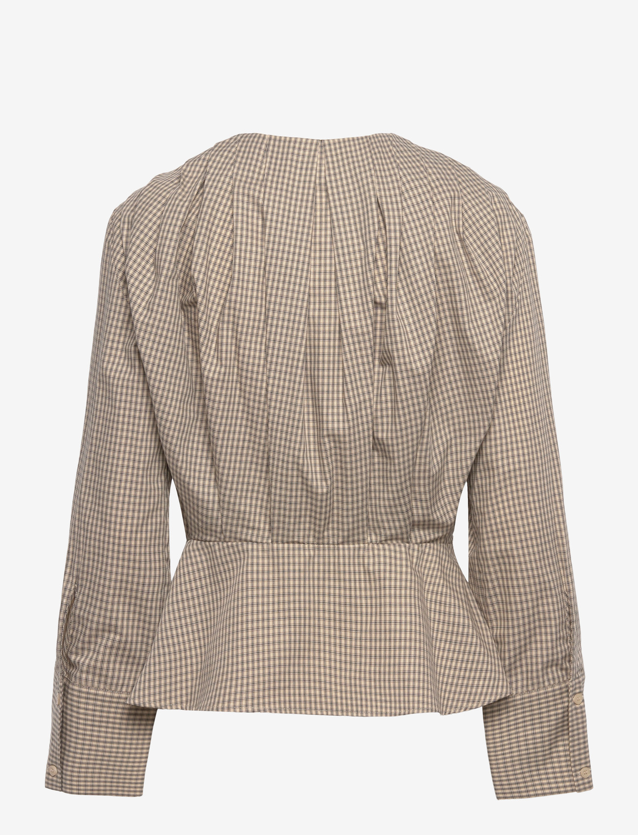 Lovechild 1979 - Etta Blouse - blūzes ar garām piedurknēm - 177 beige check - 1