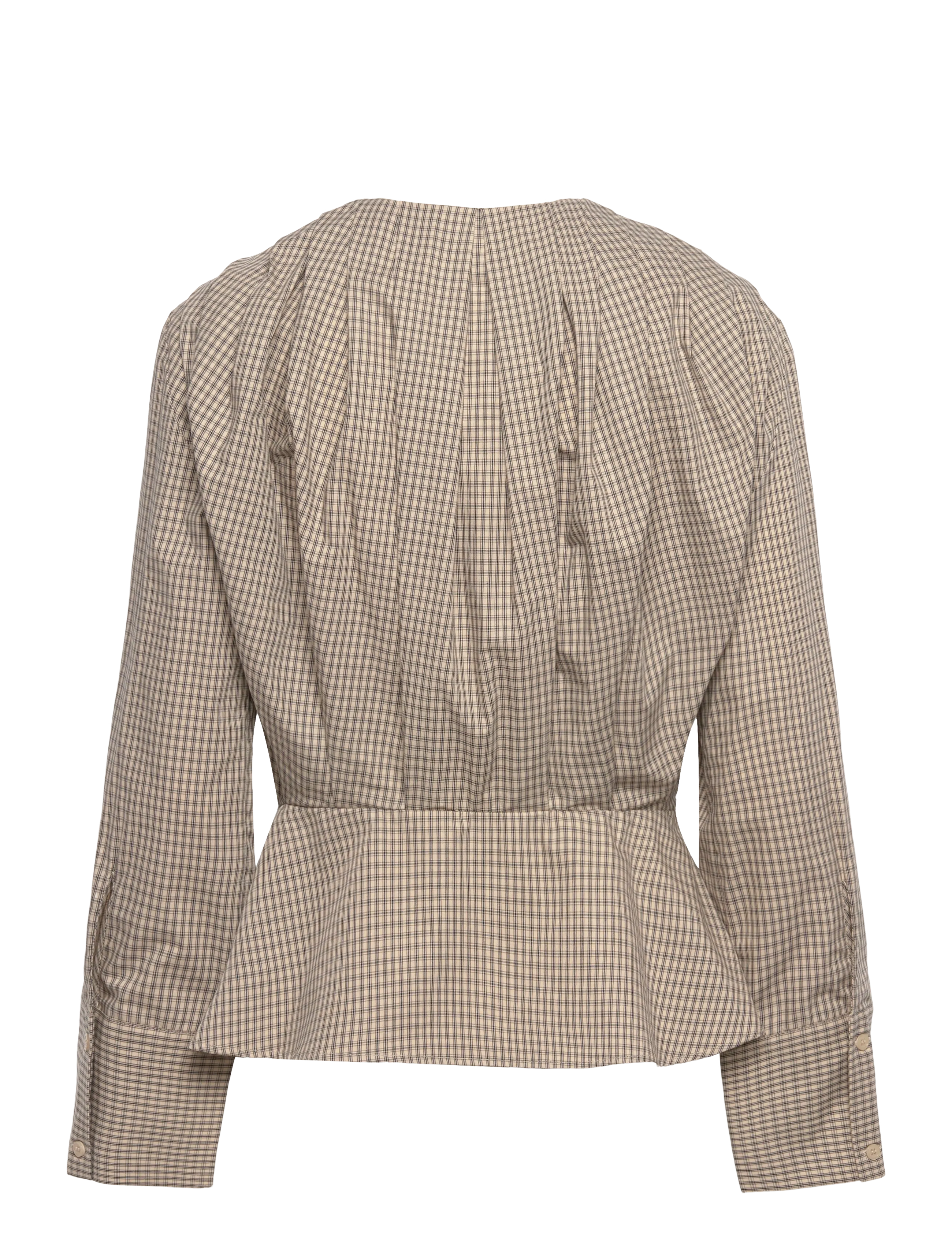 Lovechild 1979 - Etta Blouse - langermede bluser - 177 beige check - 1