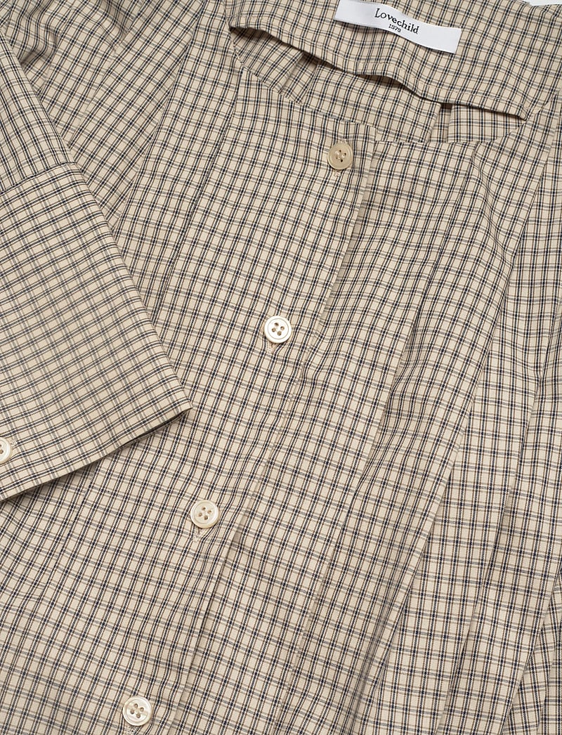 Lovechild 1979 - Etta Blouse - blūzes ar garām piedurknēm - 177 beige check - 2