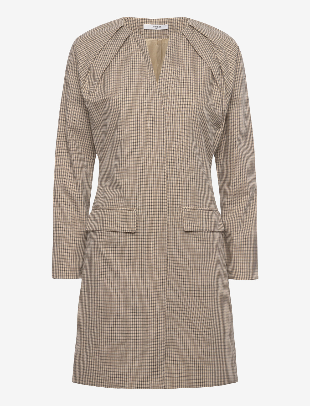Lovechild 1979 - Ina Dress - midi dresses - 177 beige check - 0