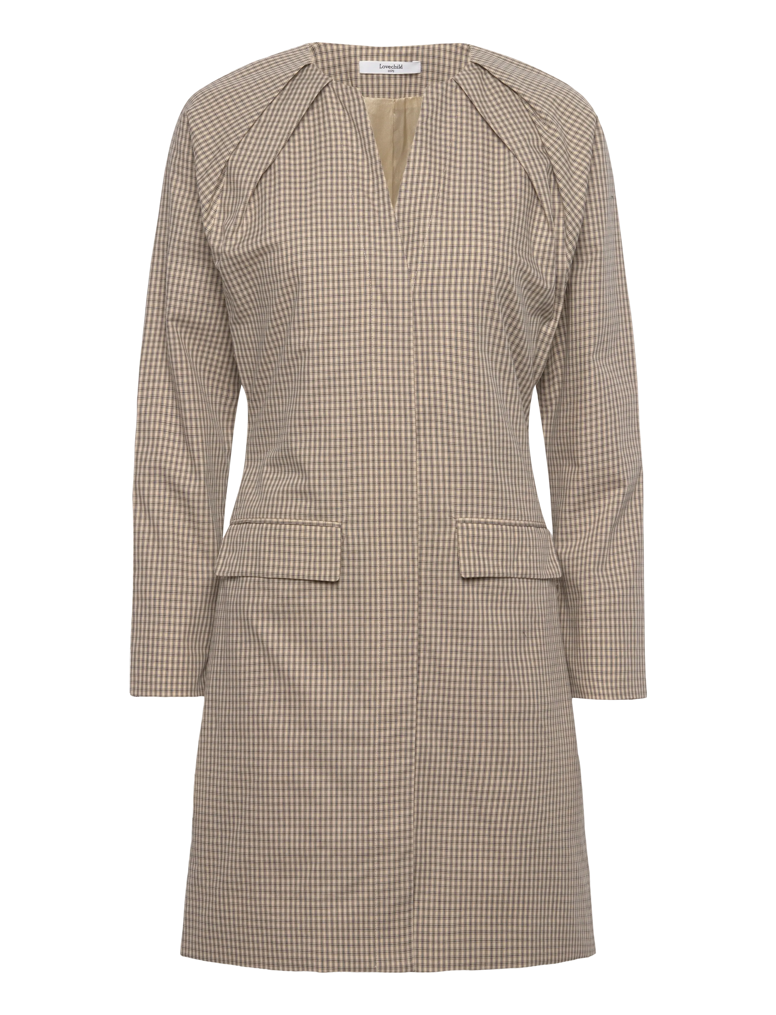 Lovechild 1979 Ina Dress - Officewear - 177 BEIGE CHECK / beige
