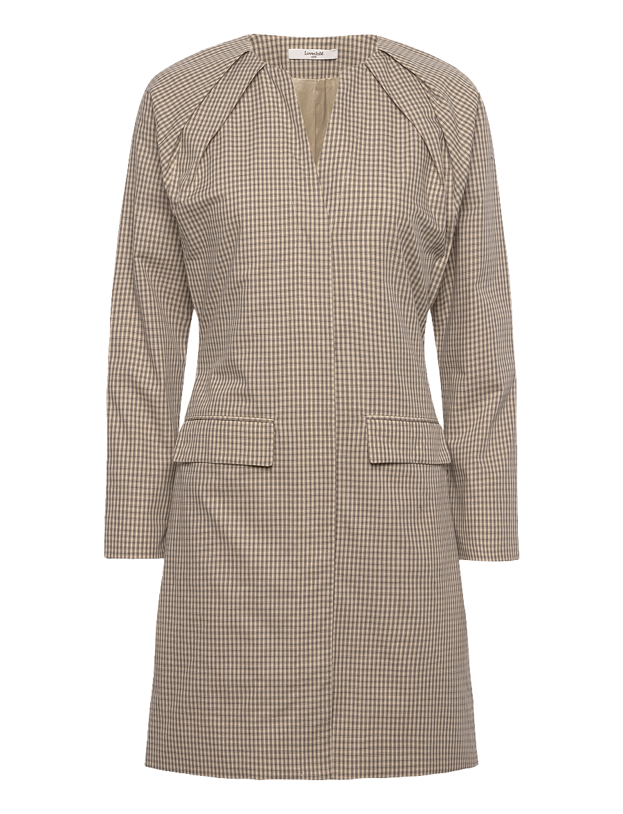 Lovechild 1979 - Ina Dress - midikleider - 177 beige check - 0