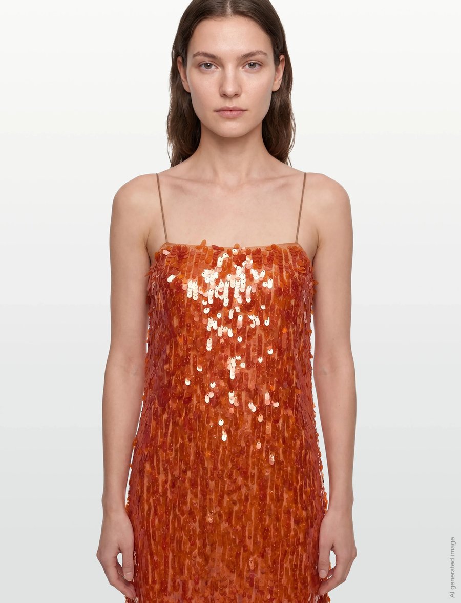Lovechild 1979 - Coco Dress - suknelės su žvyneliais - 181 bright orange - 3