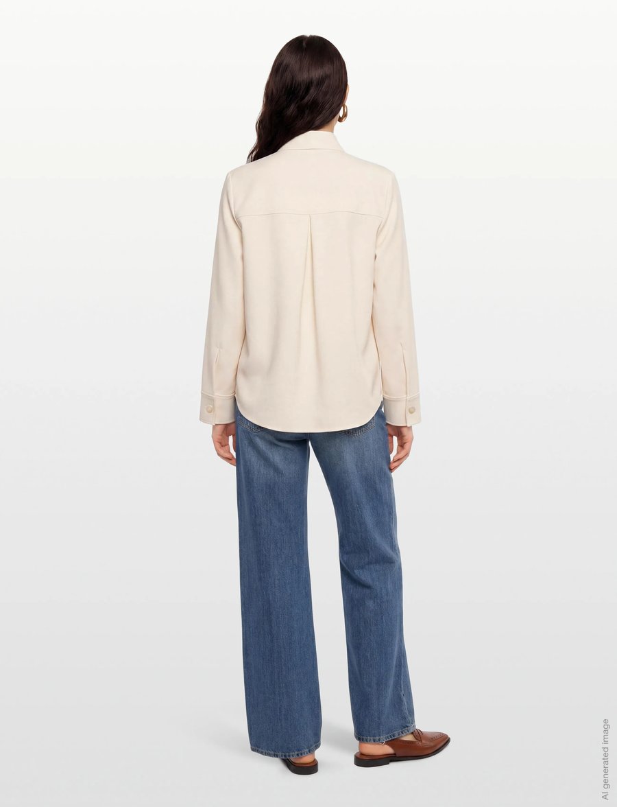 Lovechild 1979 - Marbella Blouse - langærmede bluser - 005 cream - 4