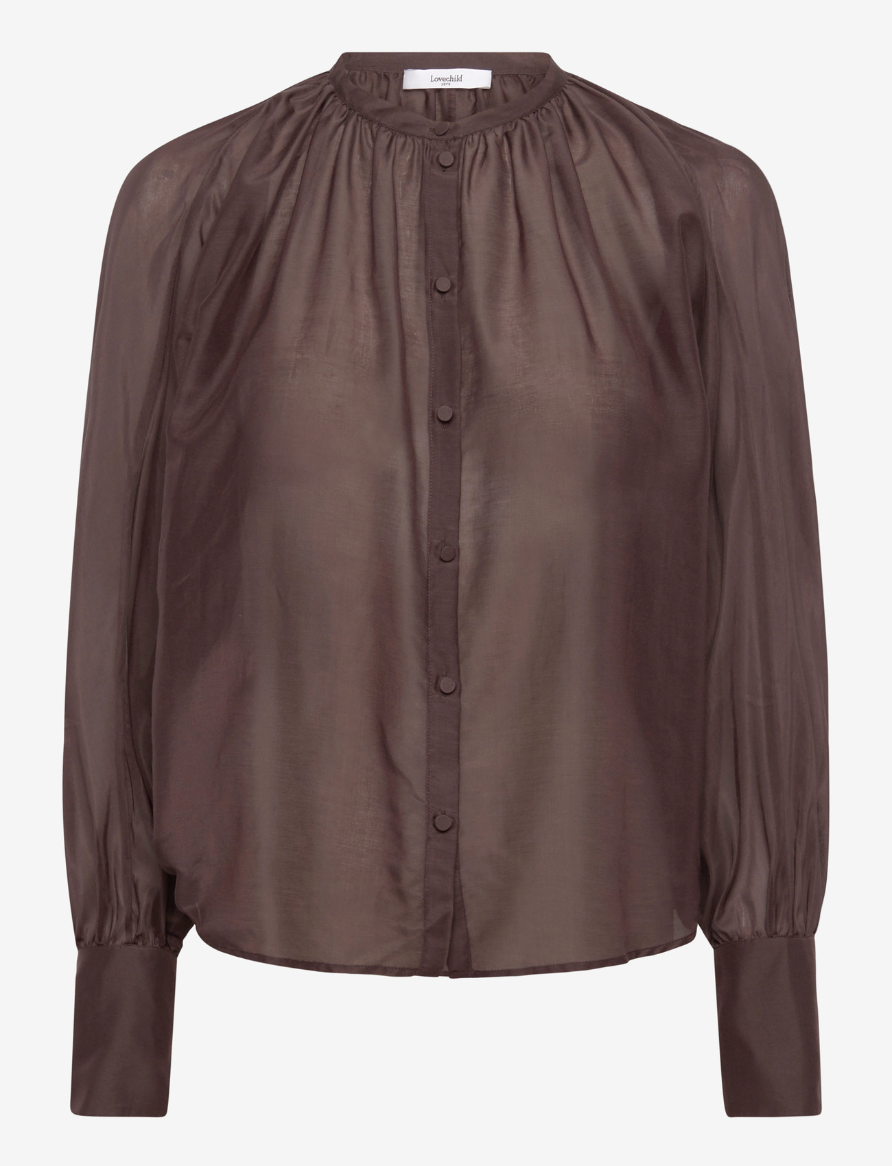 Lovechild 1979 - Allona Blouse - langärmlige blusen - 719 chestnut - 0