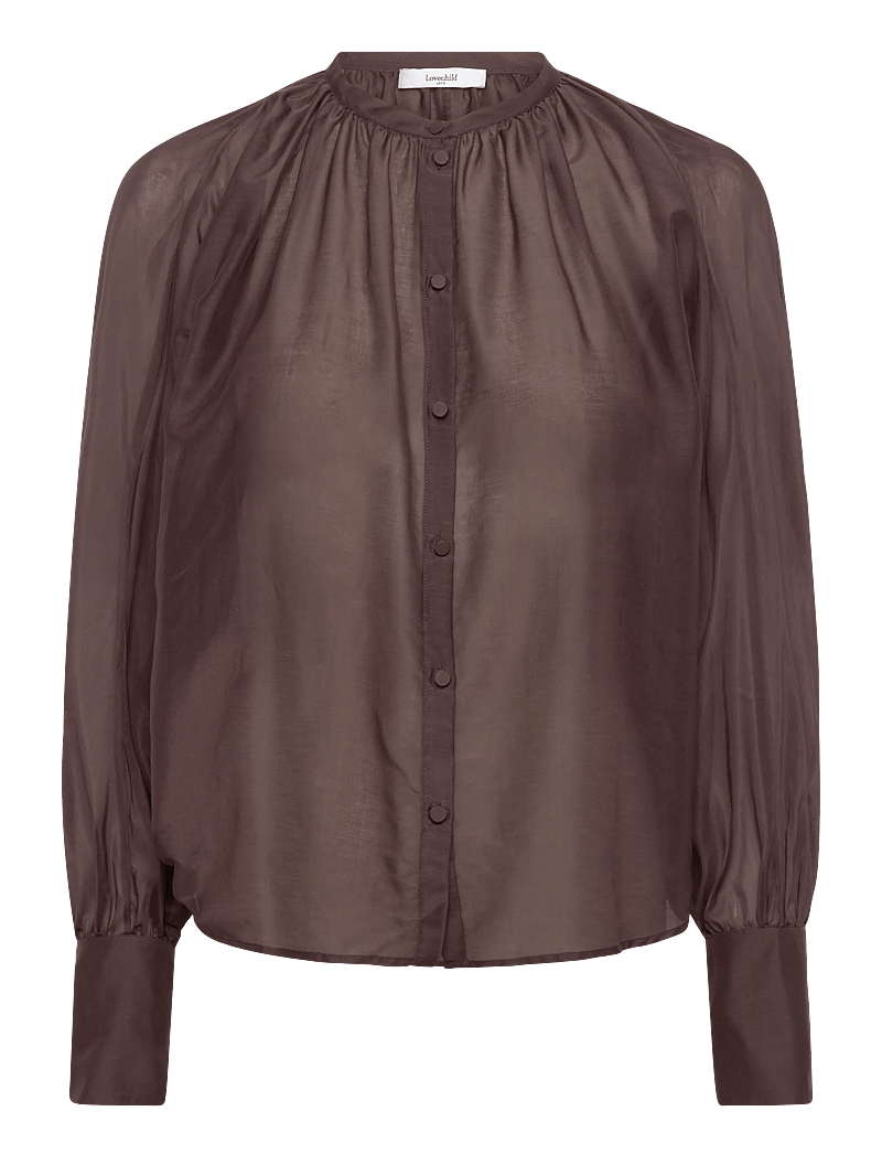 Lovechild 1979 - Allona Blouse - langärmlige blusen - 719 chestnut - 0