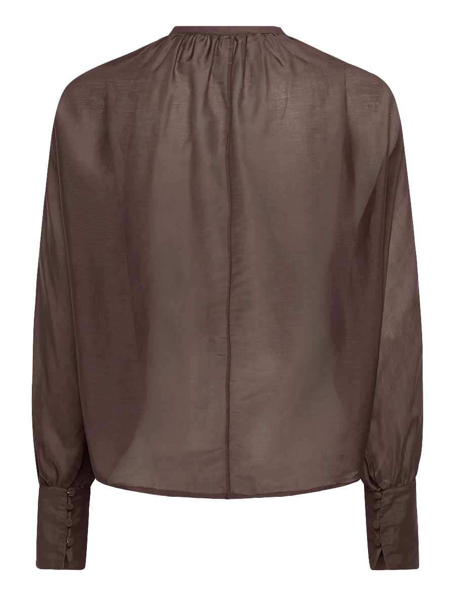 Lovechild 1979 - Allona Blouse - langærmede bluser - 719 chestnut - 1
