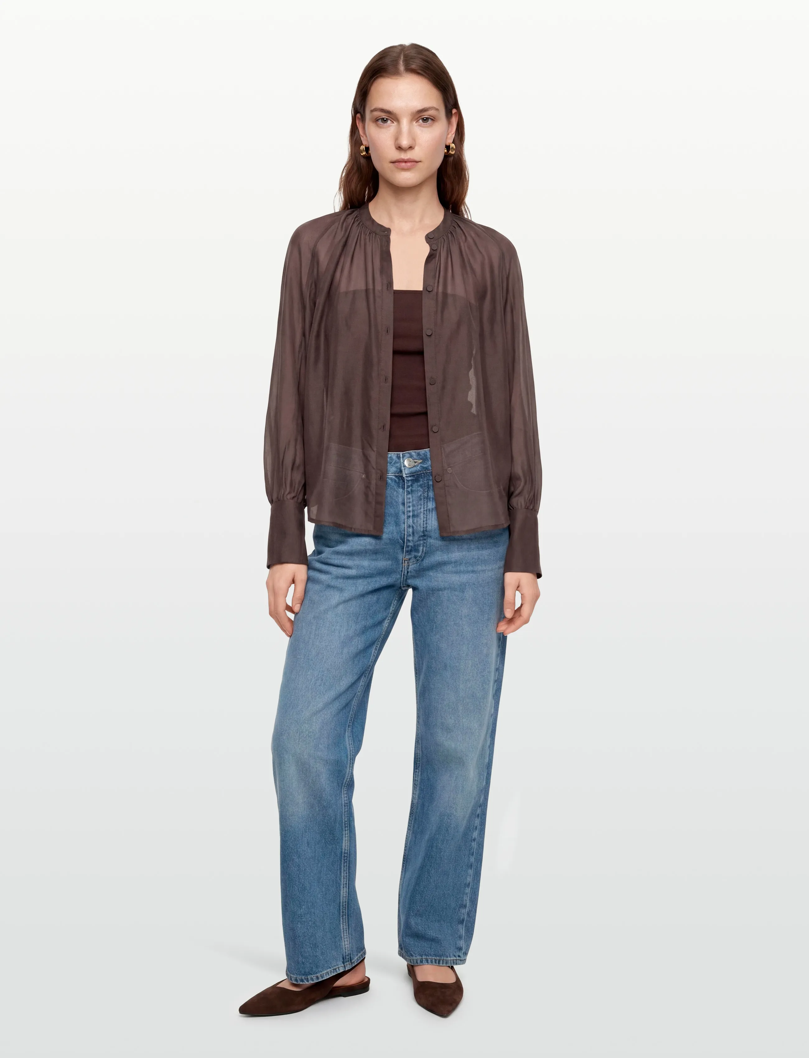 Lovechild 1979 Allona Blouse, 36, Brown, Bluser > Langærmede, Dame