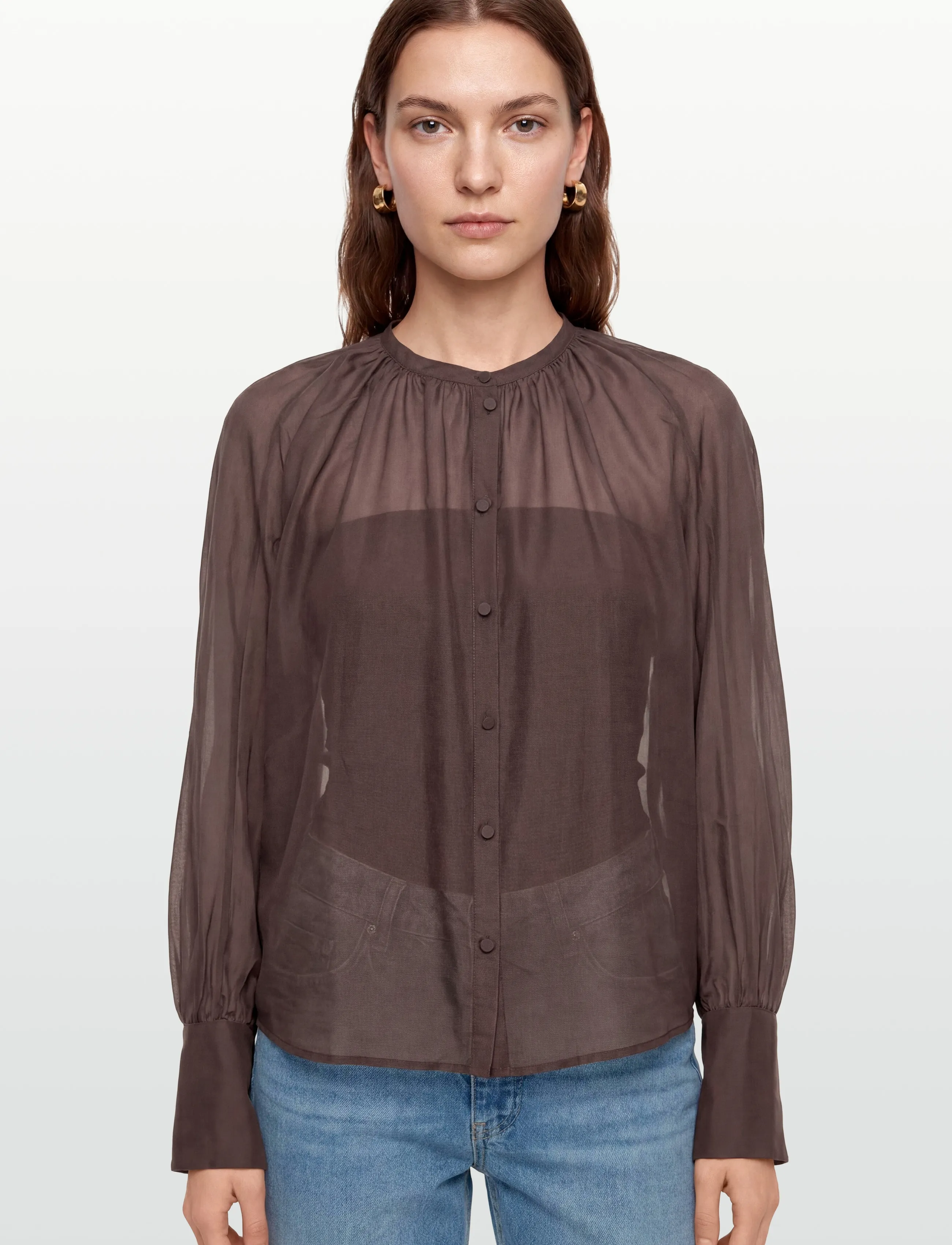 Lovechild 1979 - Allona Blouse - långärmade blusar - 719 chestnut - 3