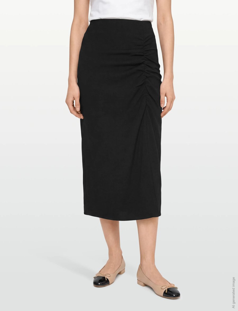 Lovechild 1979 - Feline Skirt - midi-röcke - 999 black - 3