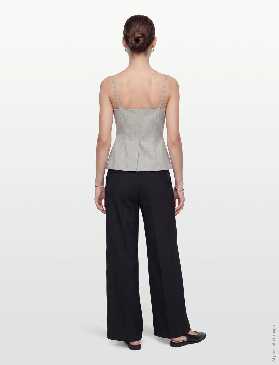 Lovechild 1979 - Thalia Top - topi bez piedurknēm - 056 light grey melange - 4