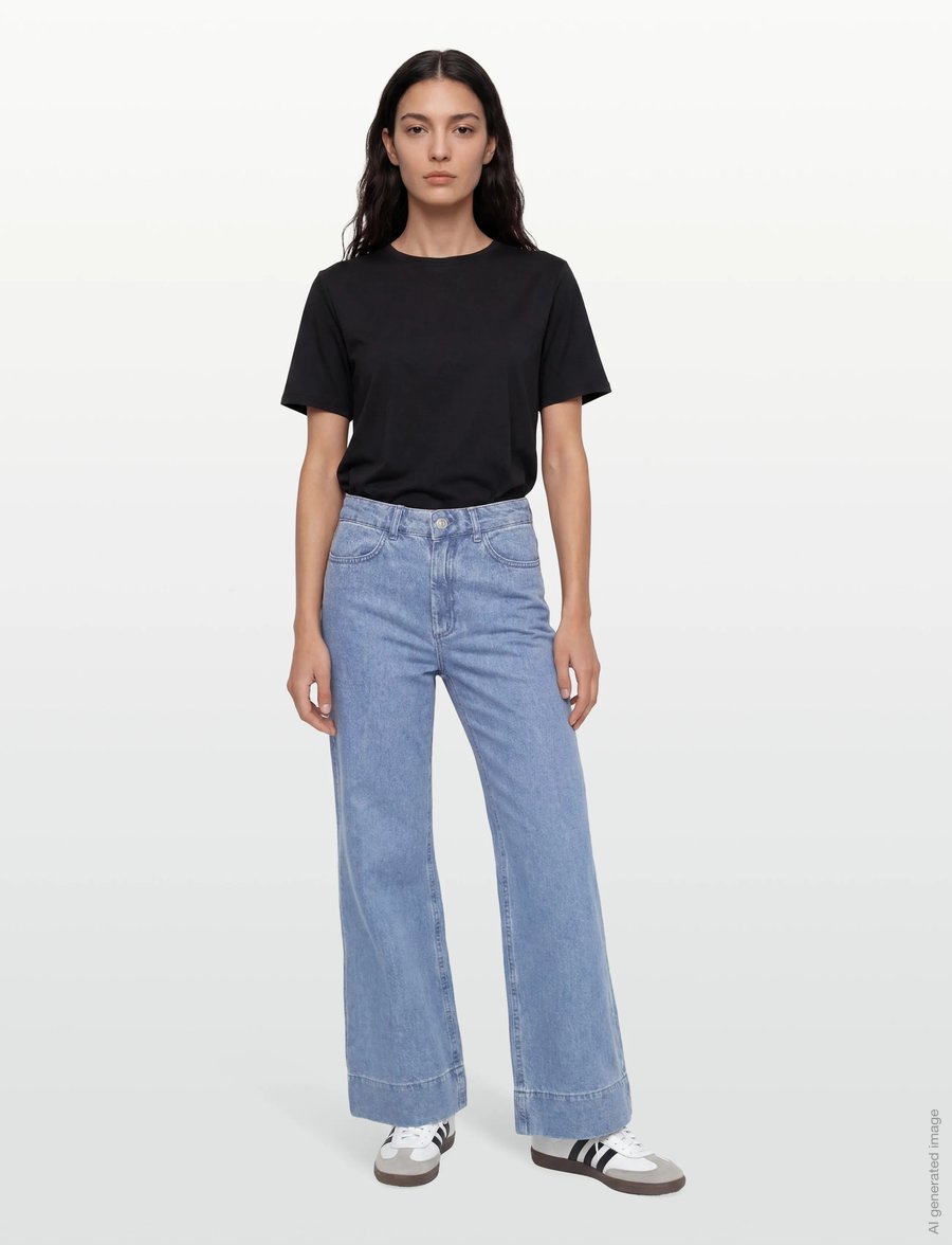Lovechild 1979 - Cassandra Pants - hosen mit weitem bein - 406 denim blue - 0