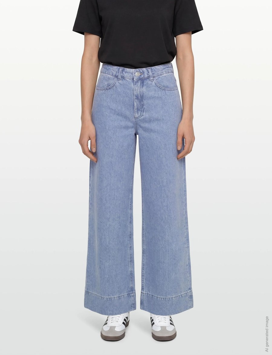 Lovechild 1979 - Cassandra Pants - hosen mit weitem bein - 406 denim blue - 3
