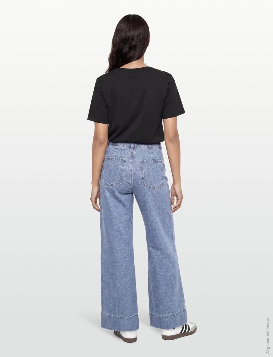 Lovechild 1979 - Cassandra Pants - hosen mit weitem bein - 406 denim blue - 4