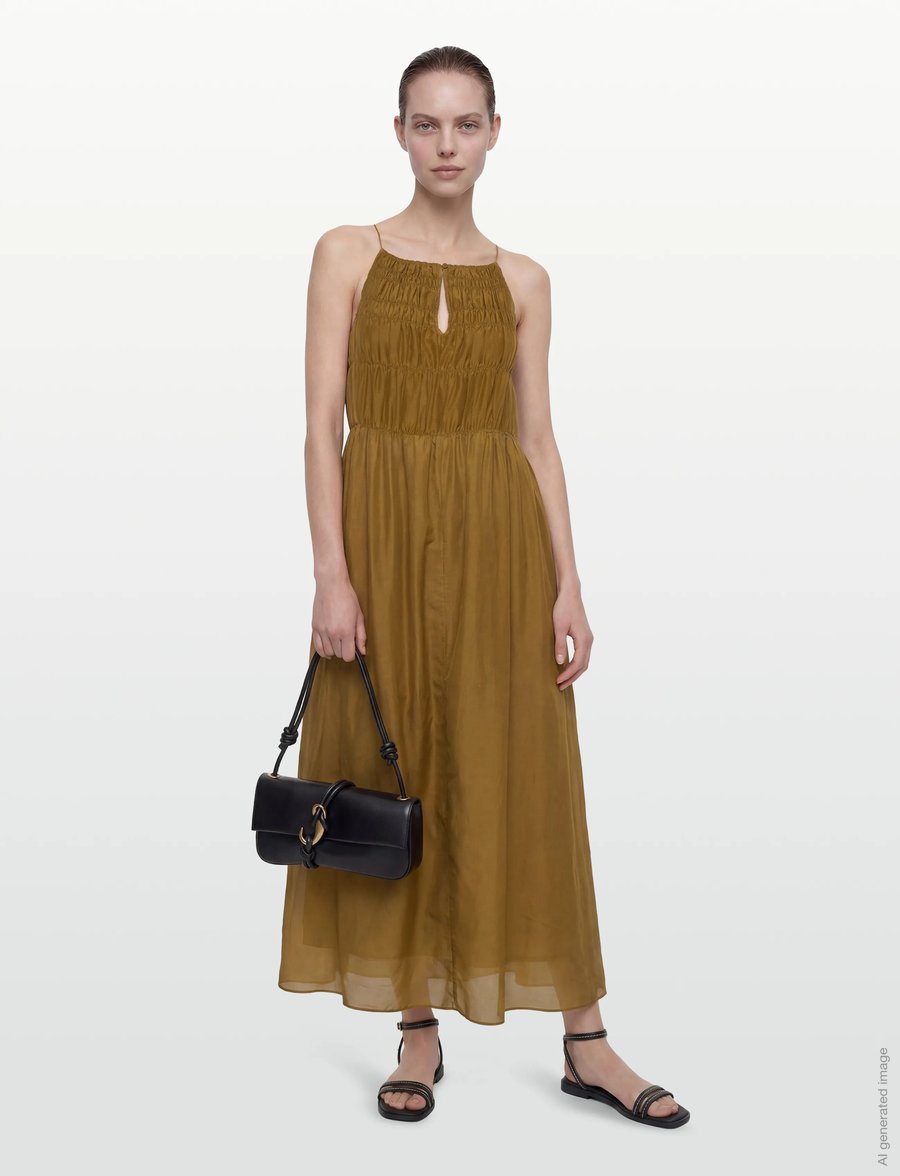 Lovechild 1979 - Aurelia Dress - maxikleider - 627 olive - 0