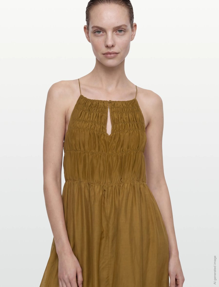 Lovechild 1979 - Aurelia Dress - maxikleider - 627 olive - 3