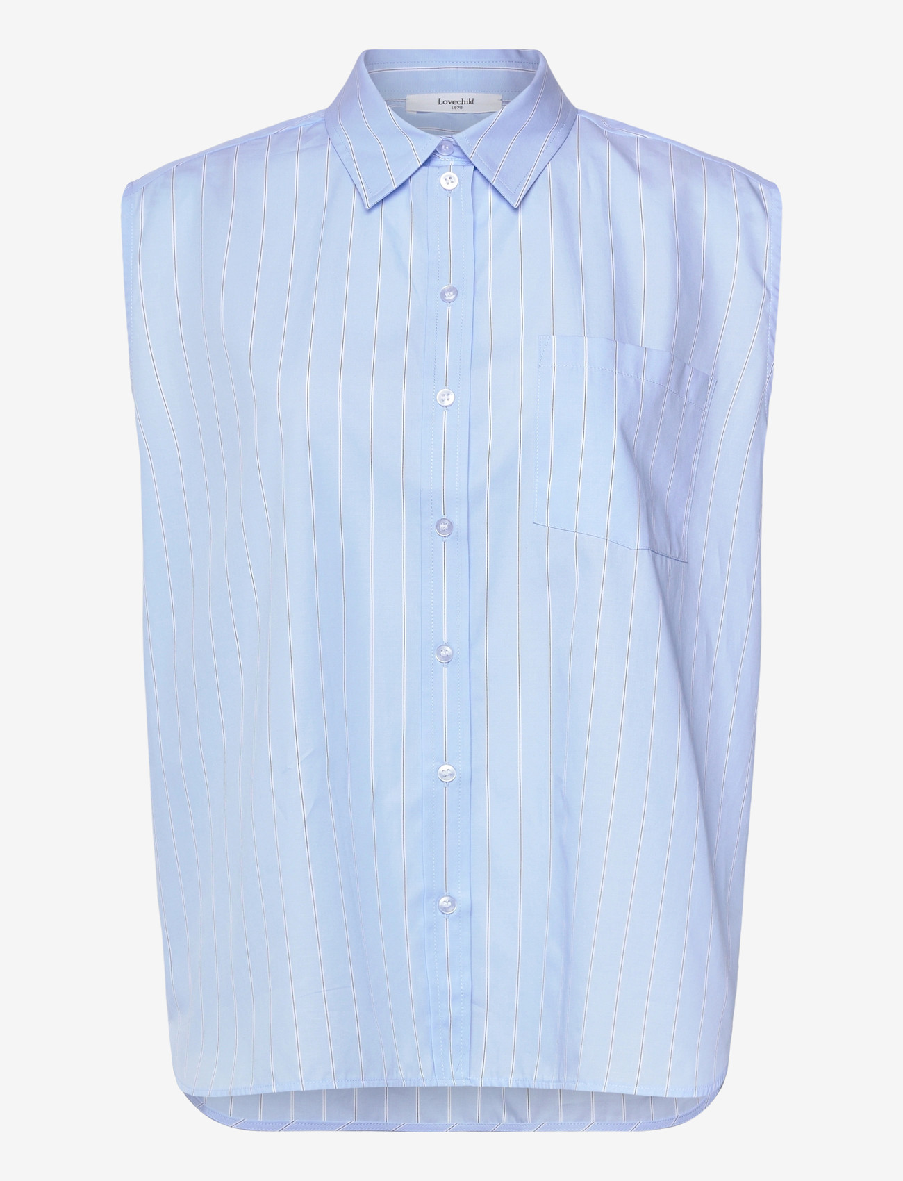 Lovechild 1979 - Brooklyn Shirt - kortærmede skjorter - 568 blue pinstripe - 1