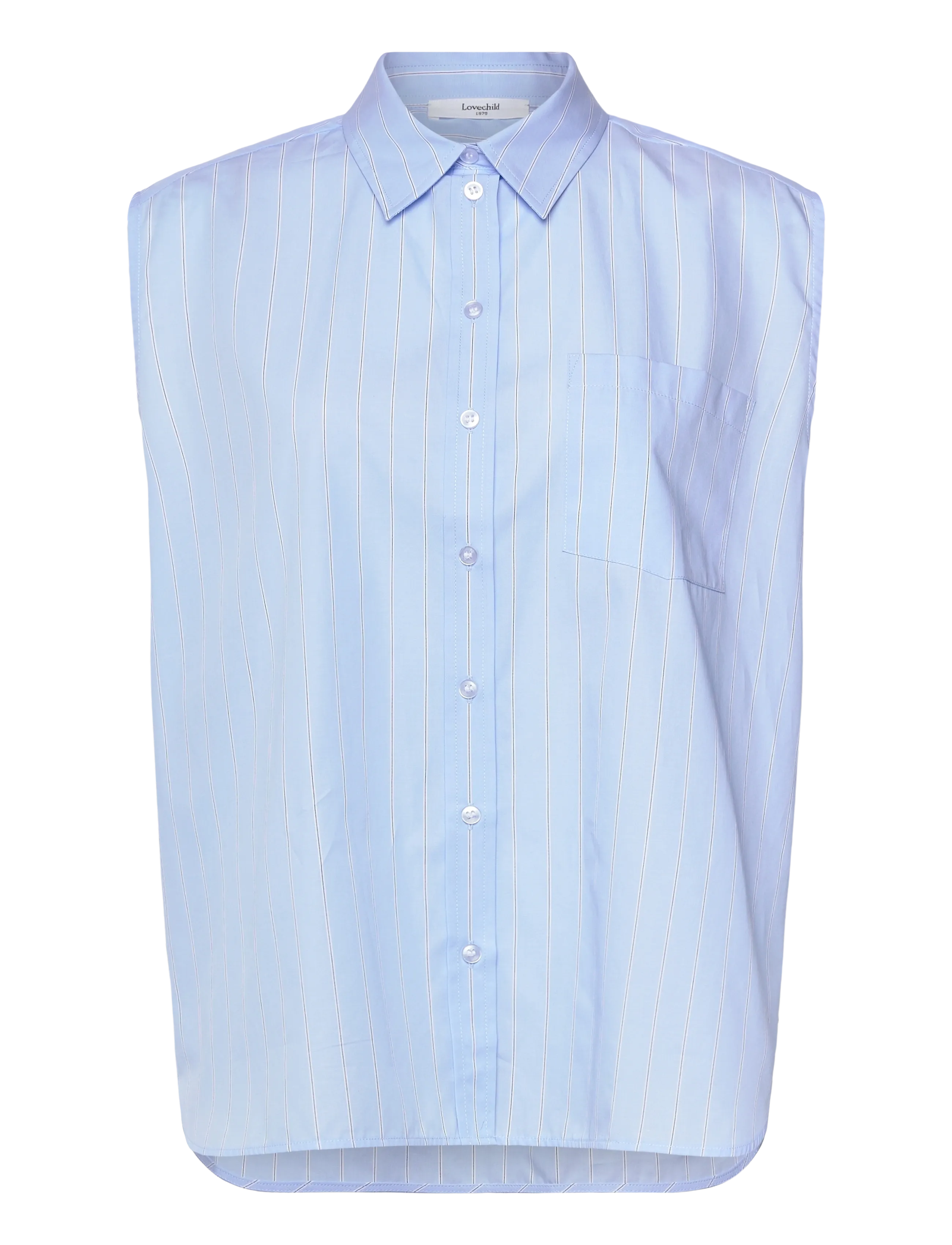 Lovechild 1979 Brooklyn Shirt - Riided - 568 BLUE PINSTRIPE / blue