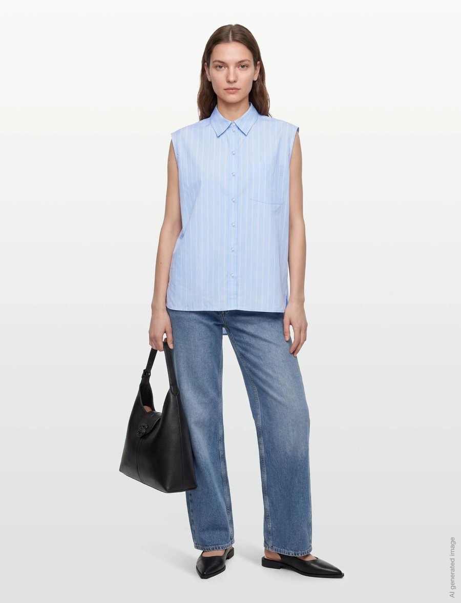 Lovechild 1979 - Brooklyn Shirt - kortærmede skjorter - 568 blue pinstripe - 0