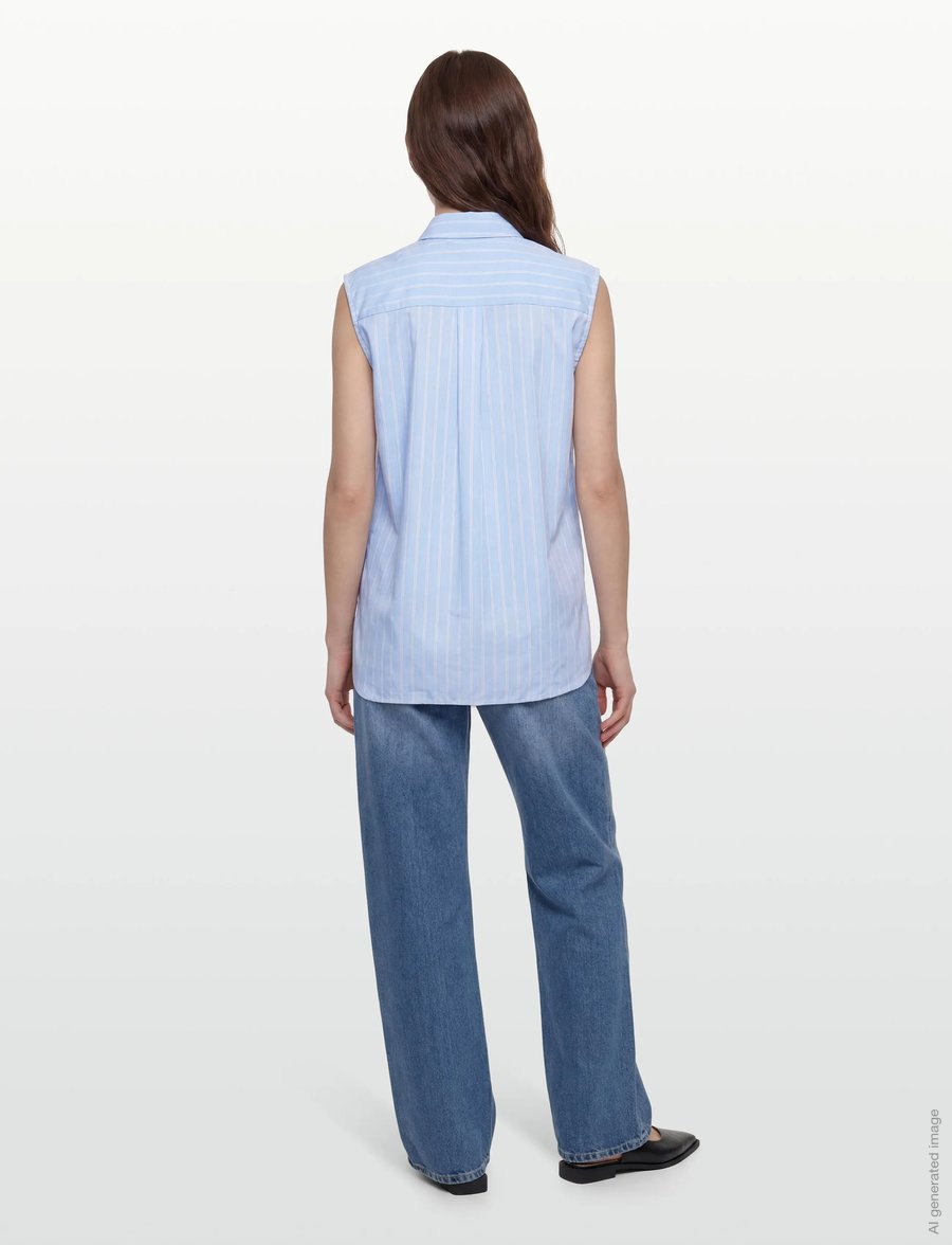 Lovechild 1979 - Brooklyn Shirt - kortærmede skjorter - 568 blue pinstripe - 4