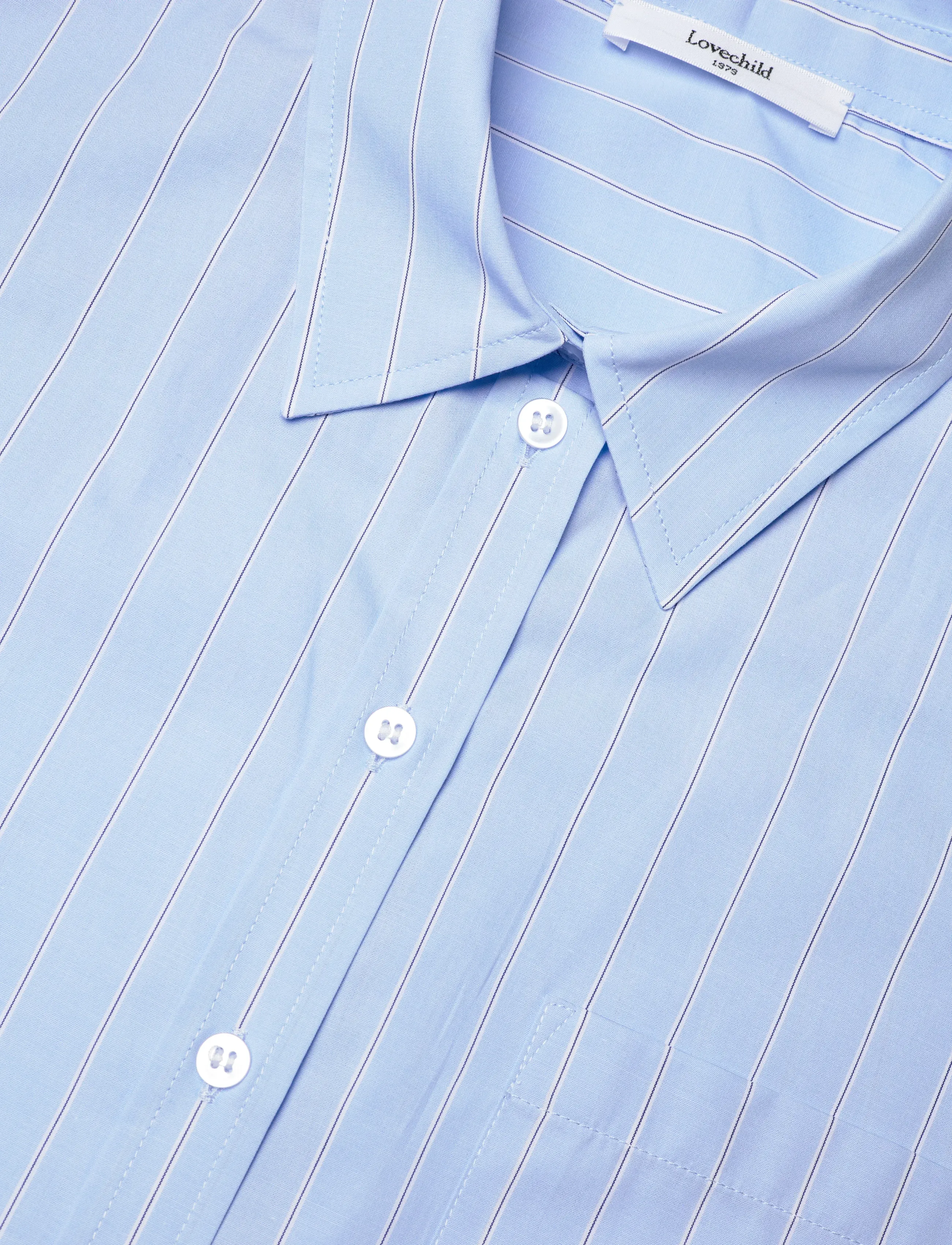Lovechild 1979 - Brooklyn Shirt - short-sleeved shirts - 568 blue pinstripe - 5