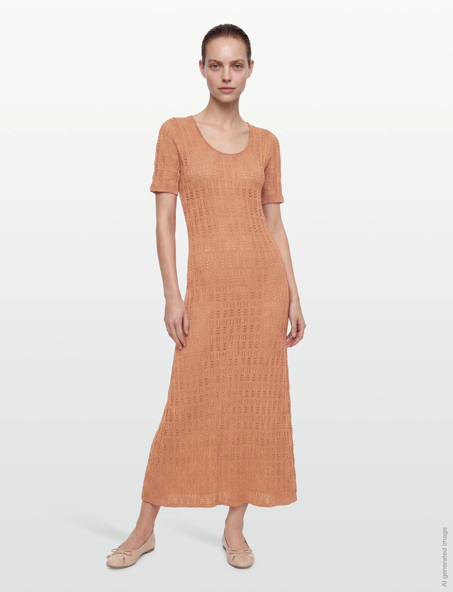Lovechild 1979 - Scarlett Dress - strickkleider - 182 biscuit - 0