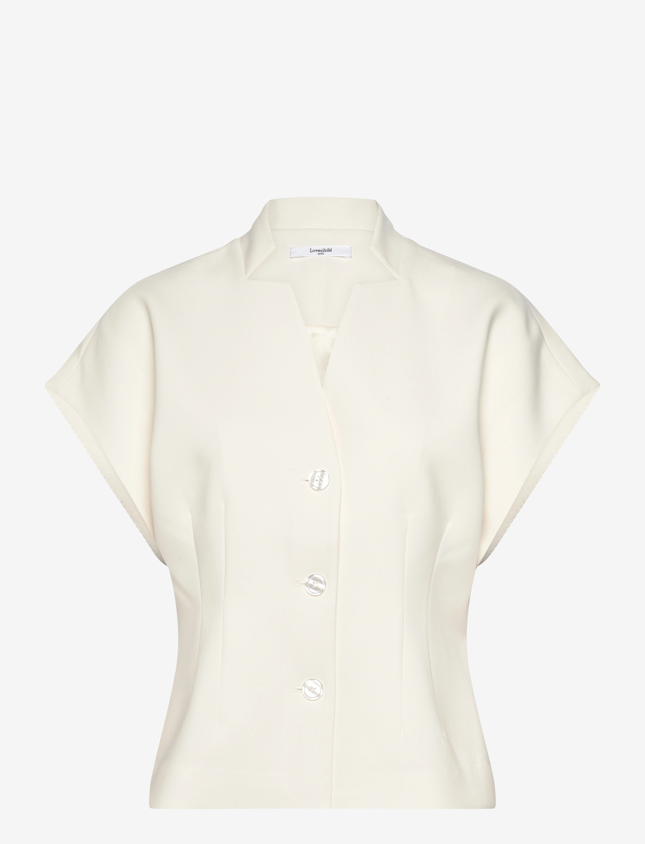 Lovechild 1979 - Minju Blouse - kurzämlige blusen - 007 egret - 0