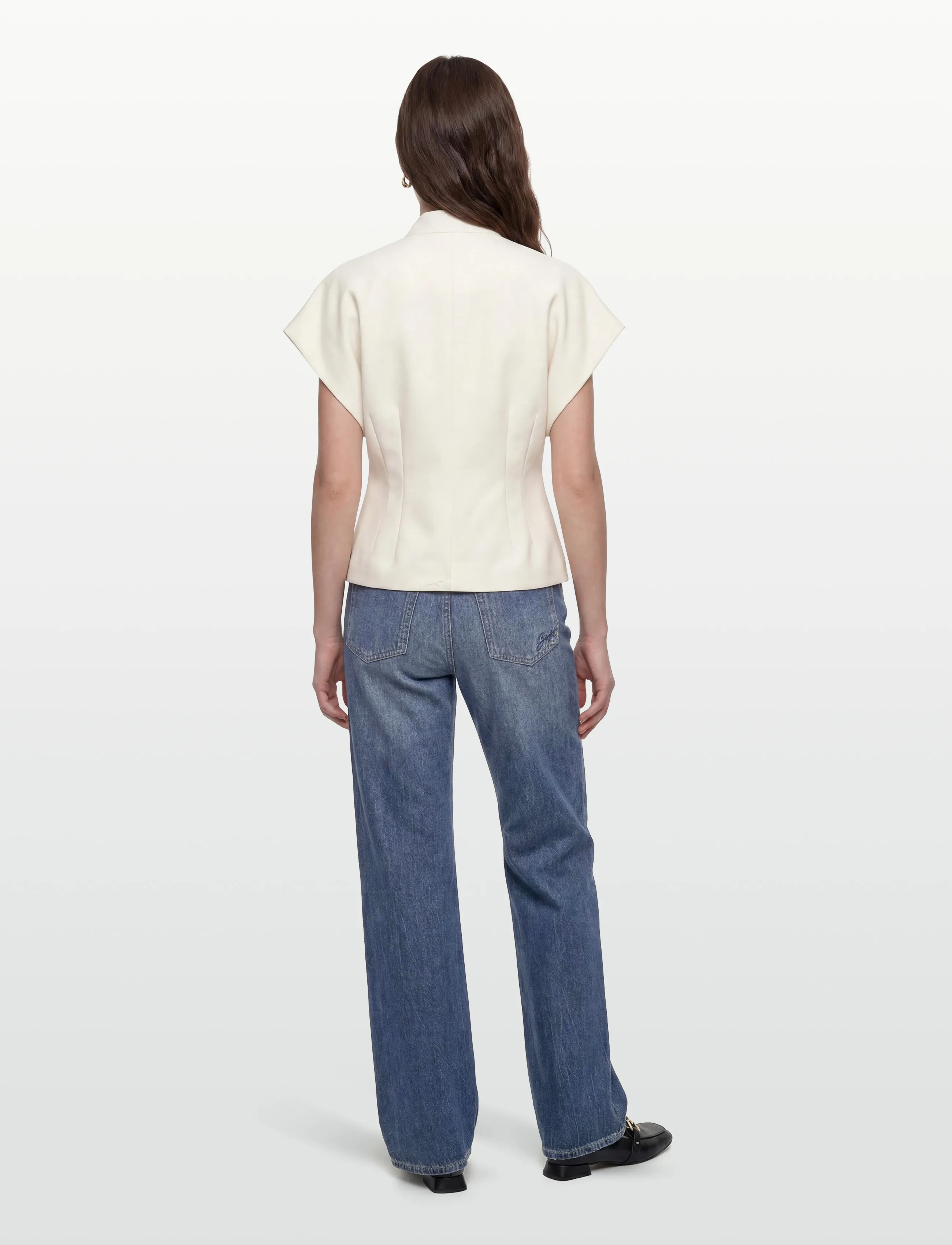 Lovechild 1979 - Minju Blouse - kortärmade blusar - 007 egret - 4