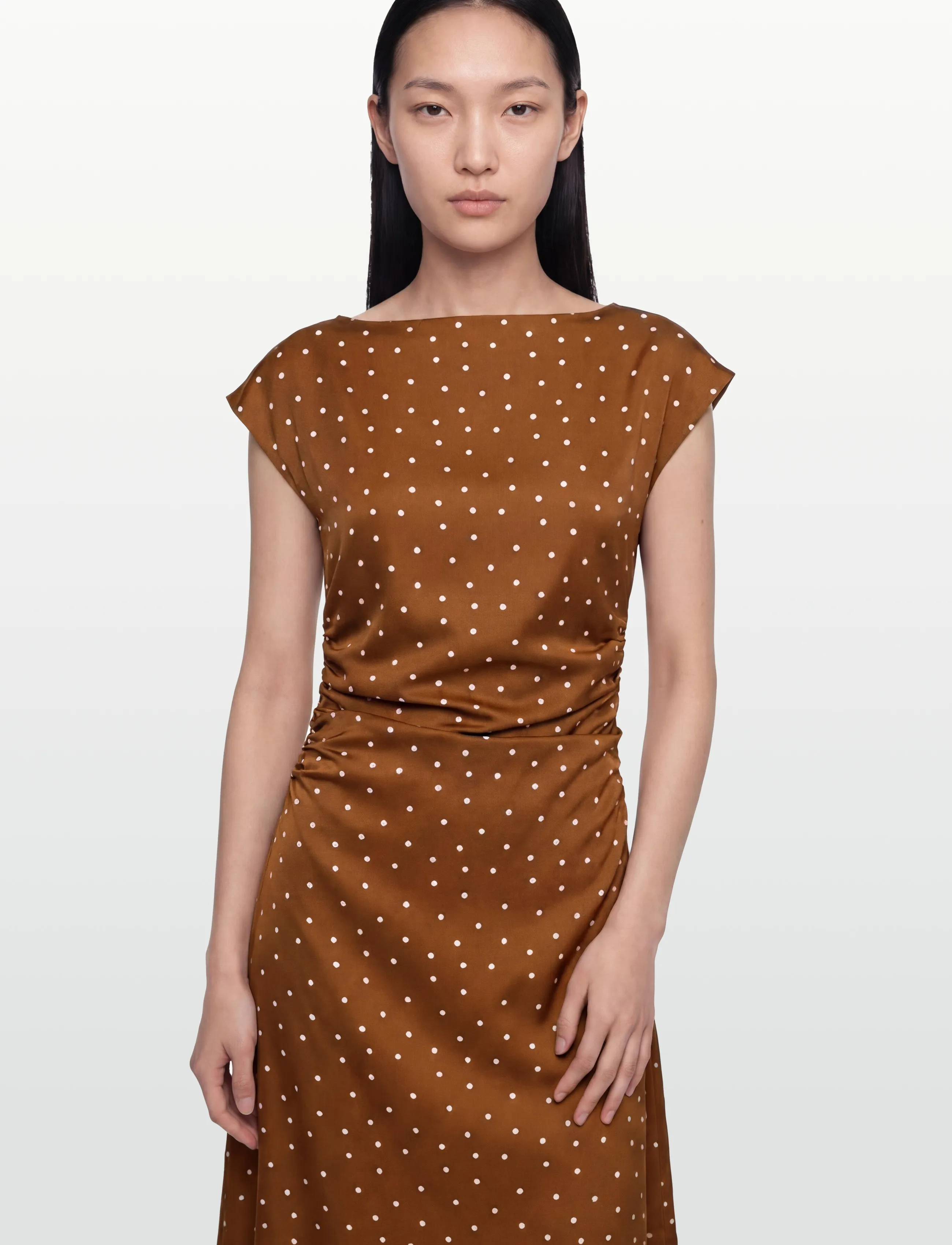 Lovechild 1979 - Noor Dress - midi kjoler - 793 dot print caramel - 3