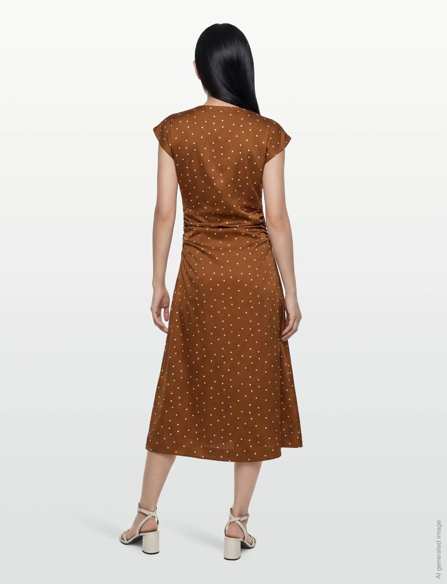 Lovechild 1979 - Noor Dress - midi kjoler - 793 dot print caramel - 4