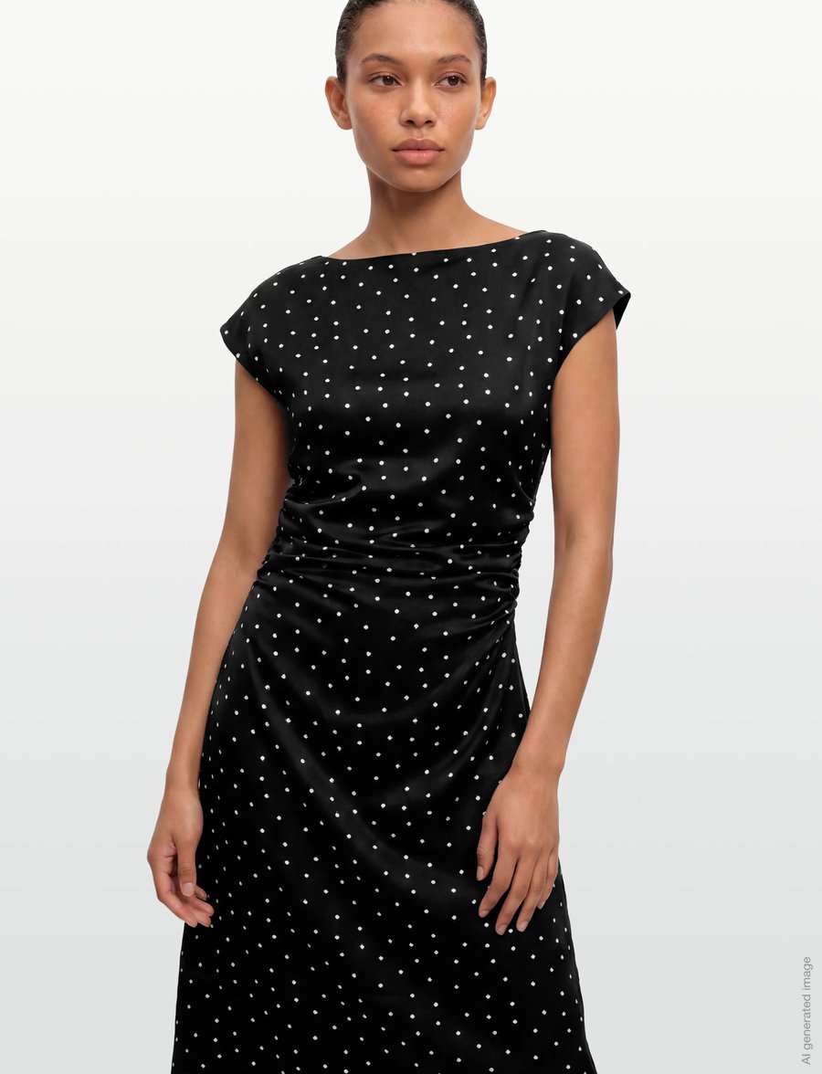 Lovechild 1979 - Noor Dress - midi kjoler - 981 dot print black - 3
