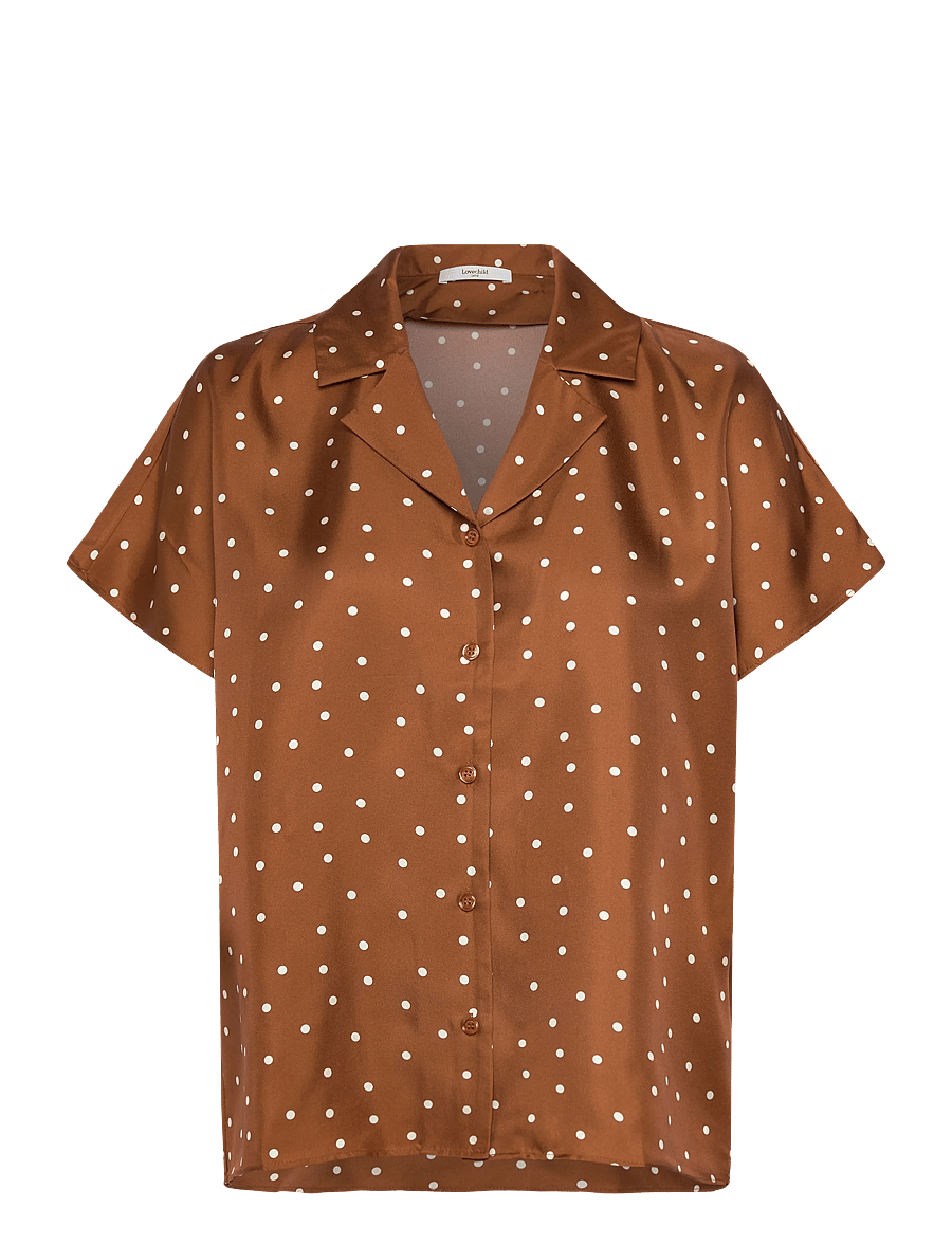 Lovechild 1979 - Birna Blouse - bluzki z krótkim rękawem - 793 dot print caramel - 1