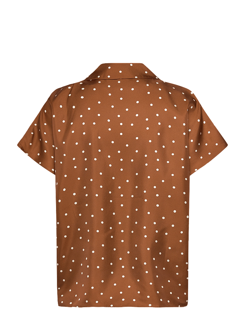 Lovechild 1979 - Birna Blouse - kurzämlige blusen - 793 dot print caramel - 1