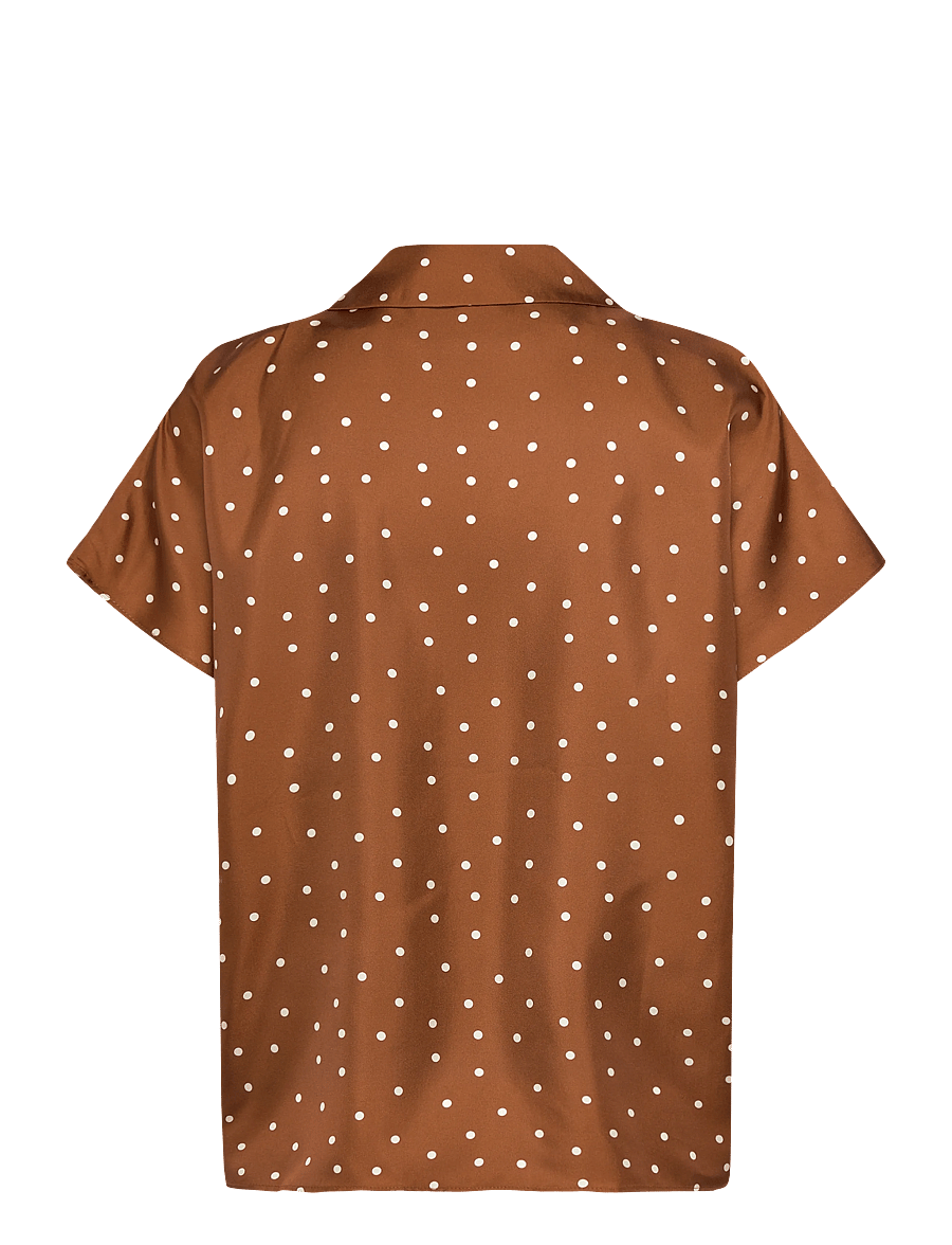 Lovechild 1979 - Birna Blouse - bluzki z krótkim rękawem - 793 dot print caramel - 2
