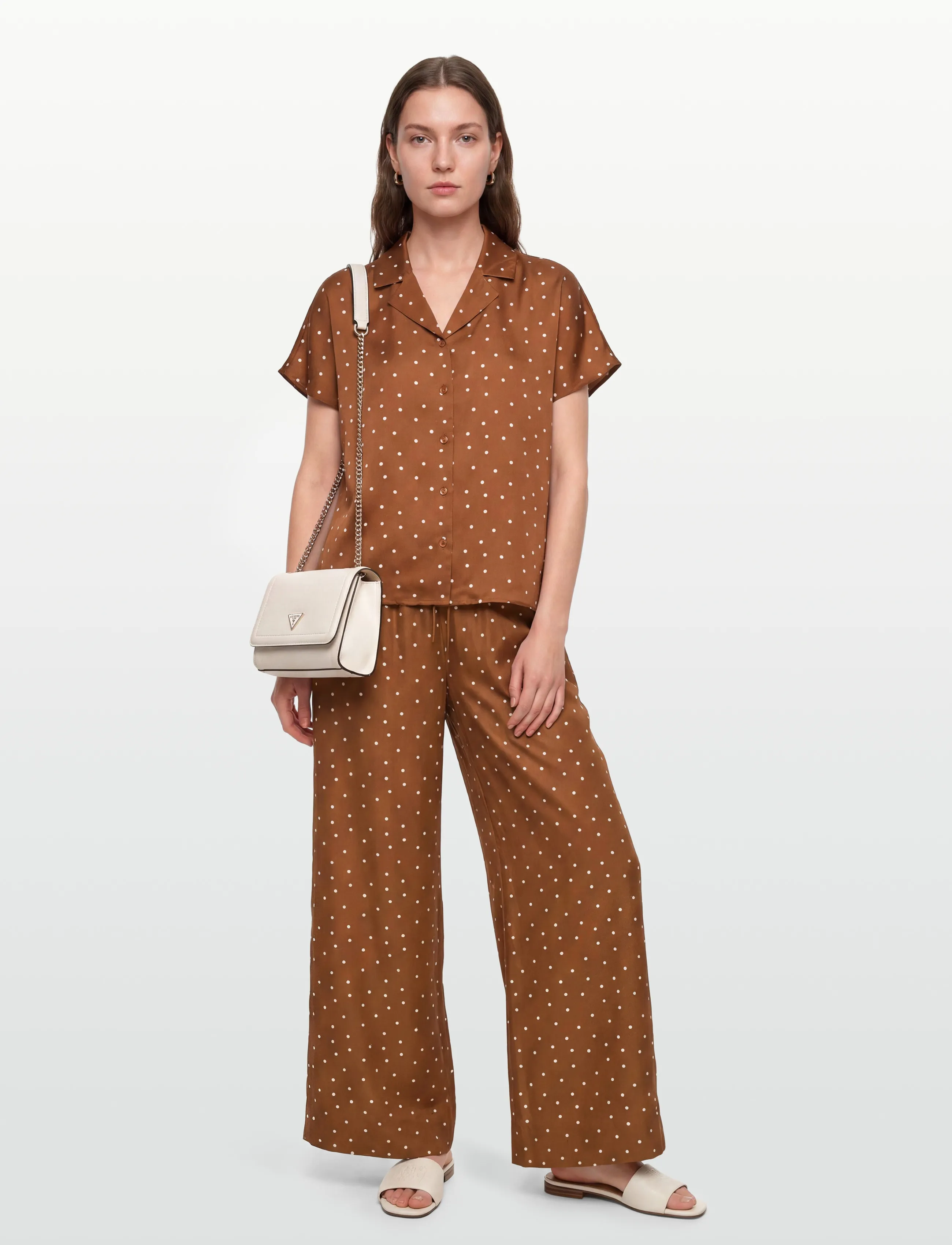 Lovechild 1979 Birna Blouse, 40, Blouses, Braun - Short-sleeved, Frauen