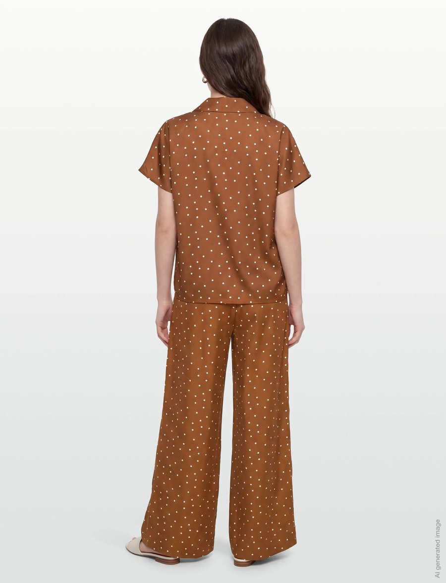 Lovechild 1979 - Birna Blouse - bluzki z krótkim rękawem - 793 dot print caramel - 4