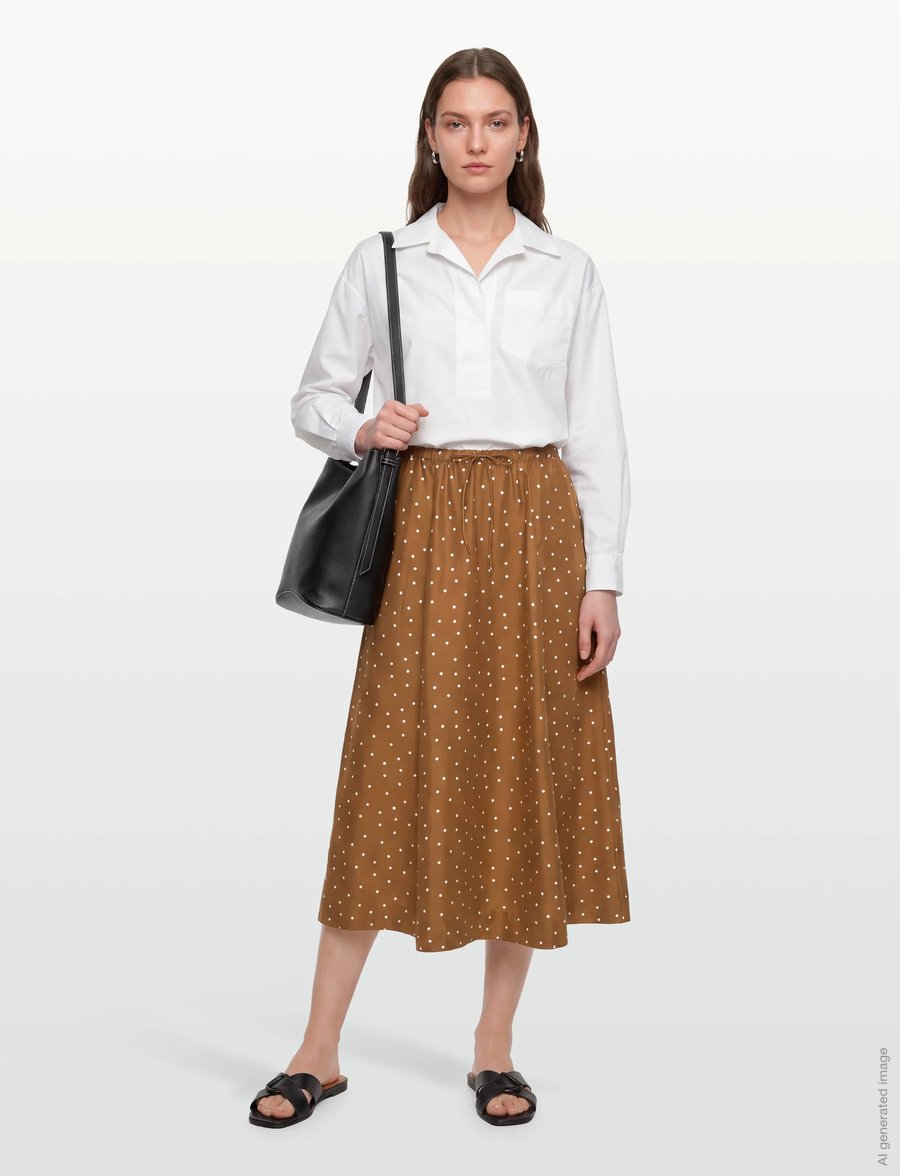 Lovechild 1979 - Sallie Skirt - midi nederdele - 793 dot print caramel - 0