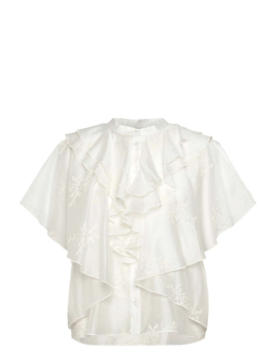 Lovechild 1979 - Tara Shirt - kurzärmelige blusen - 007 egret - 1
