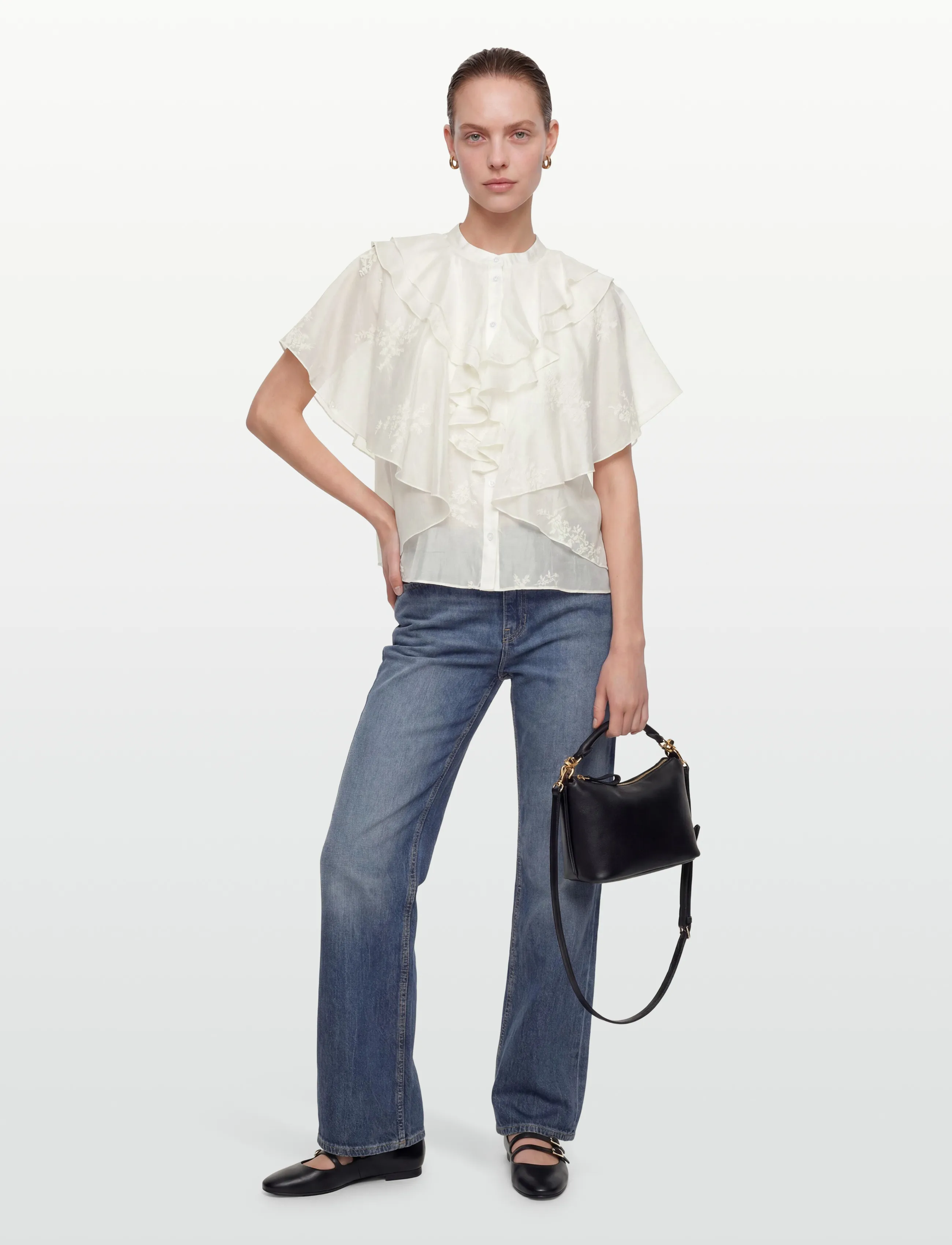 Lovechild 1979 Tara Shirt, 36, Blouses, Creme - Short-sleeved, Frauen
