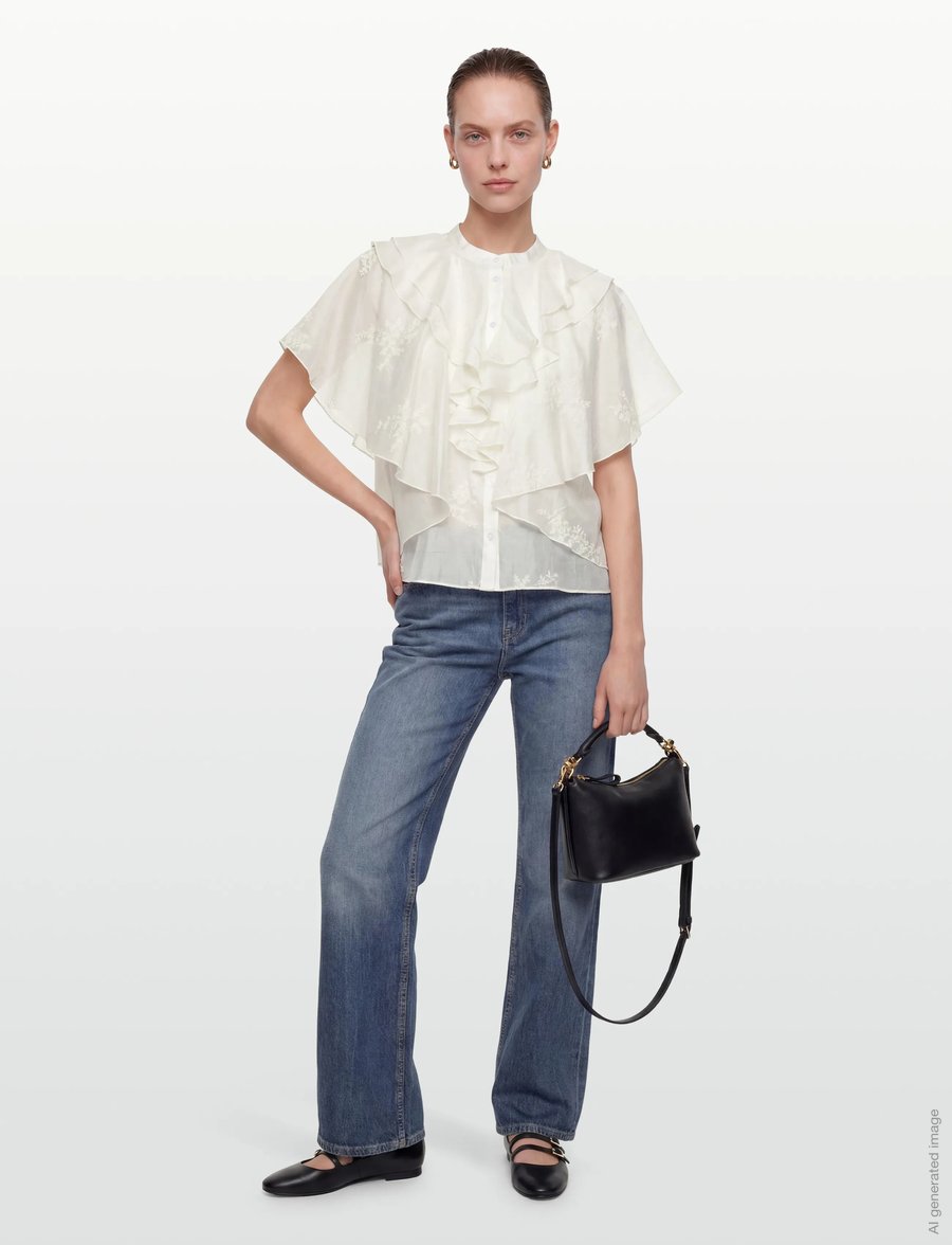 Lovechild 1979 - Tara Shirt - kurzärmelige blusen - 007 egret - 0
