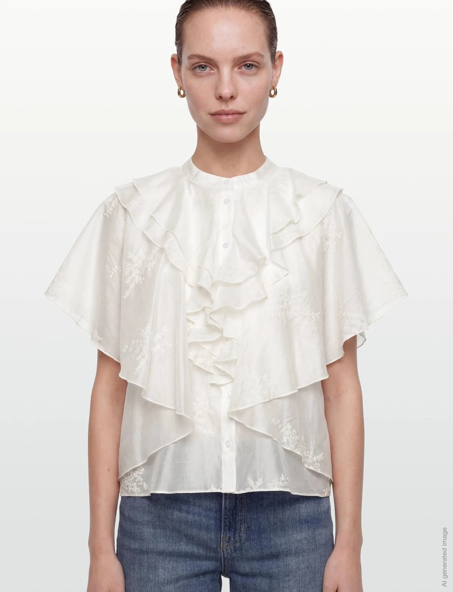 Lovechild 1979 - Tara Shirt - kurzärmelige blusen - 007 egret - 3