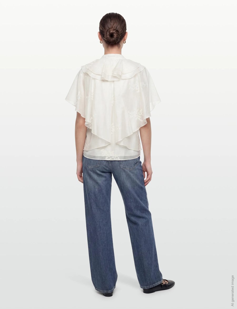 Lovechild 1979 - Tara Shirt - kurzärmelige blusen - 007 egret - 4