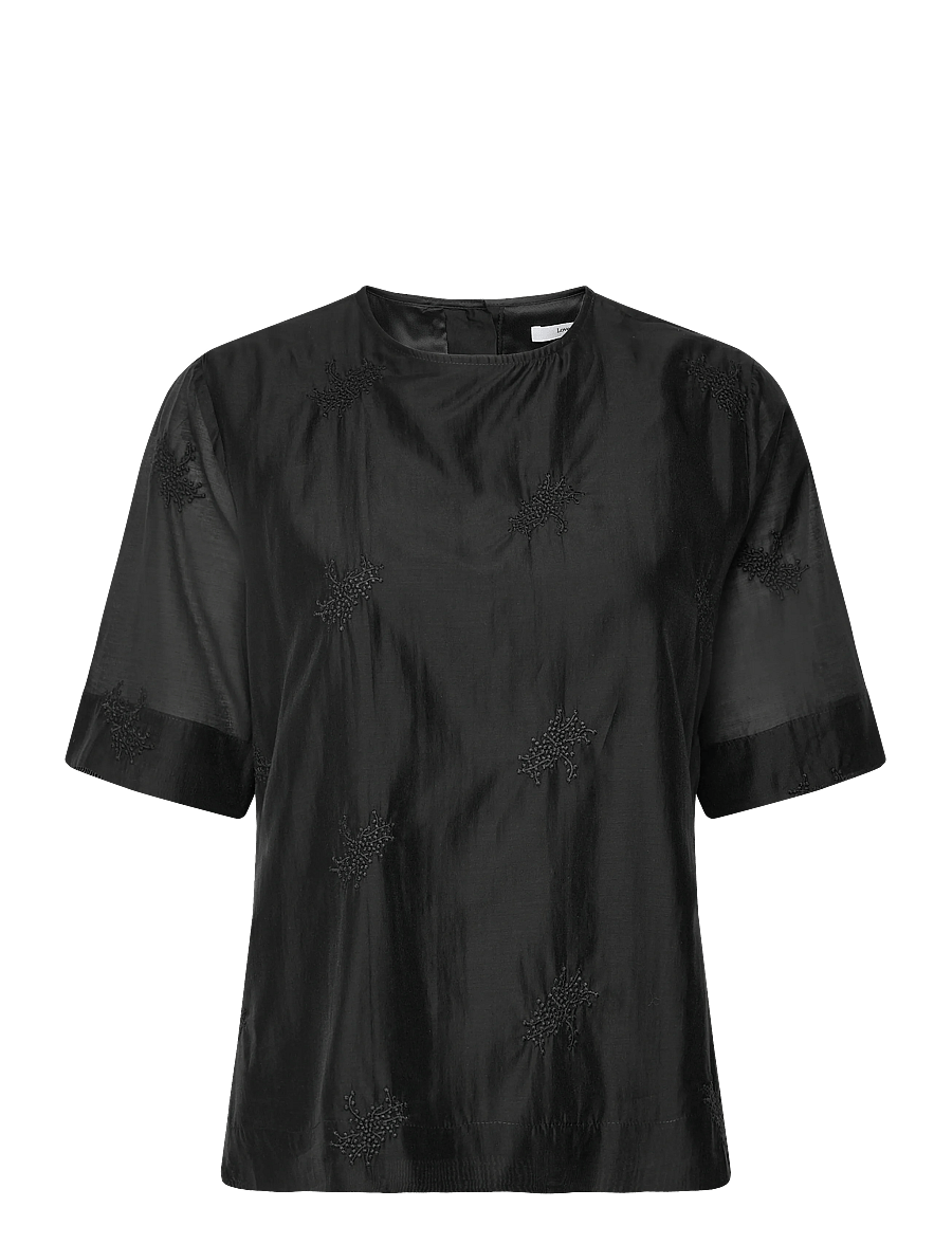 Lovechild 1979 - Jianna Blouse - kortærmede bluser - 999 black - 1