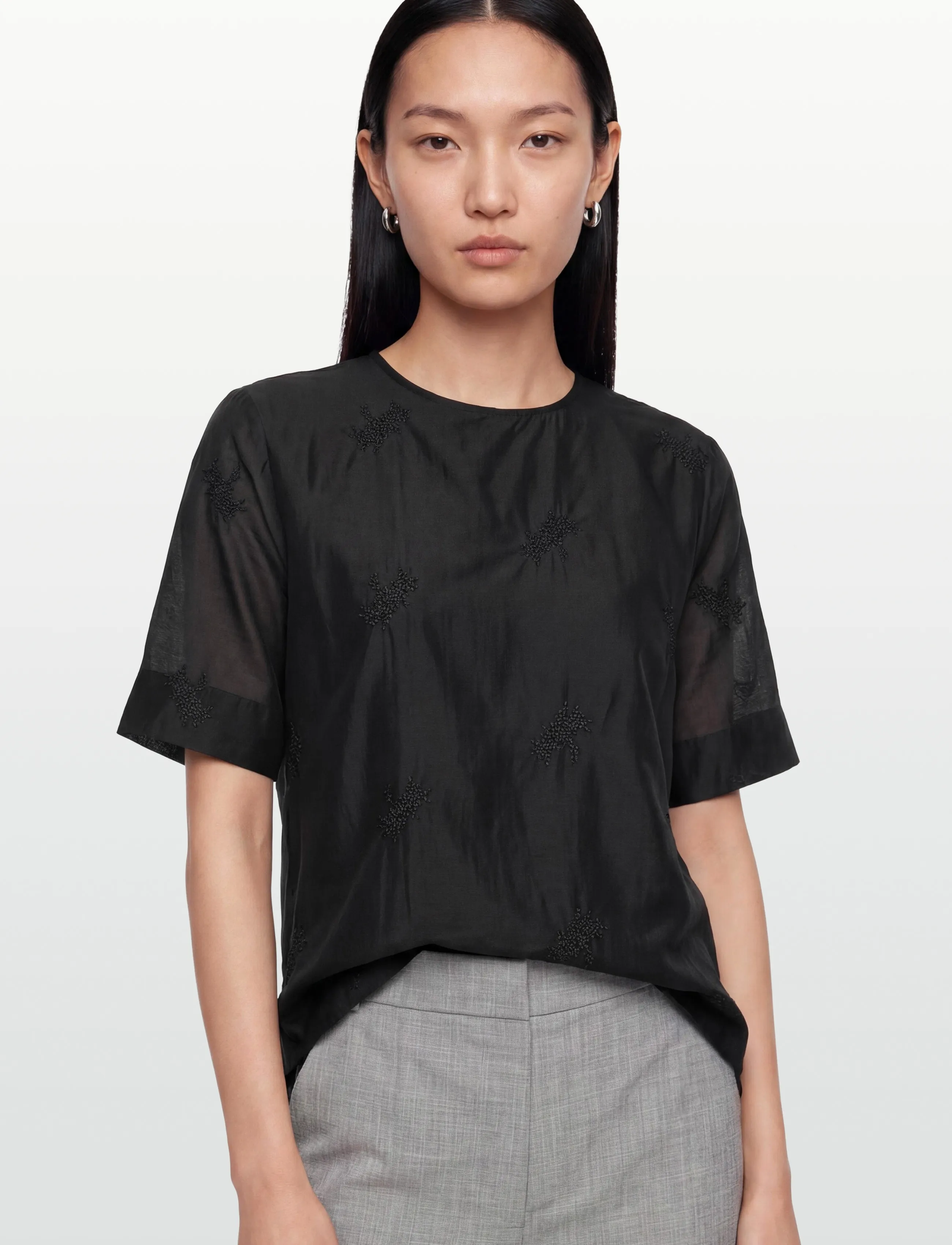 Lovechild 1979 - Jianna Blouse - kortærmede bluser - 999 black - 3