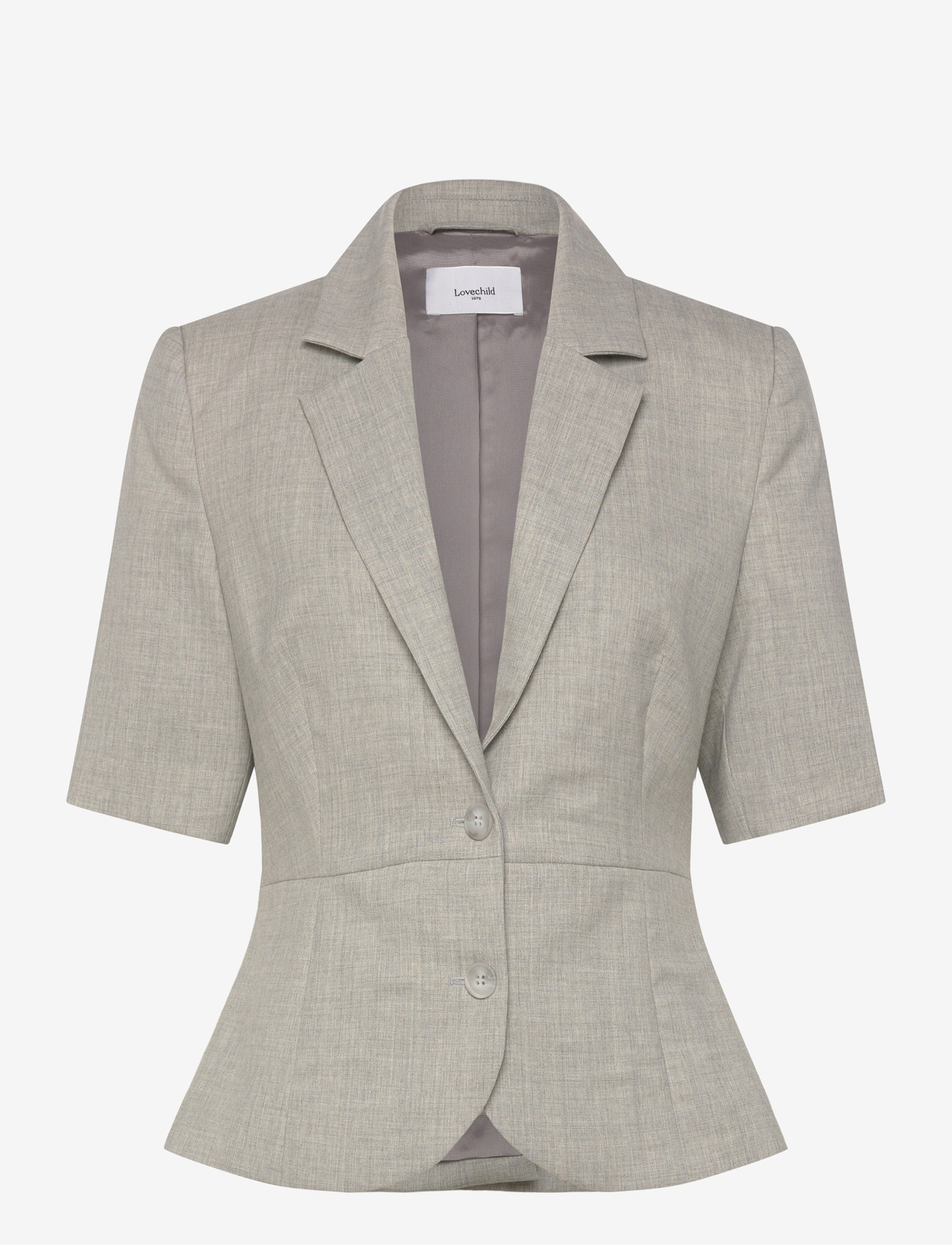 Lovechild 1979 - Alana Blazer - enkeltradede blazere - 056 light grey melange - 0